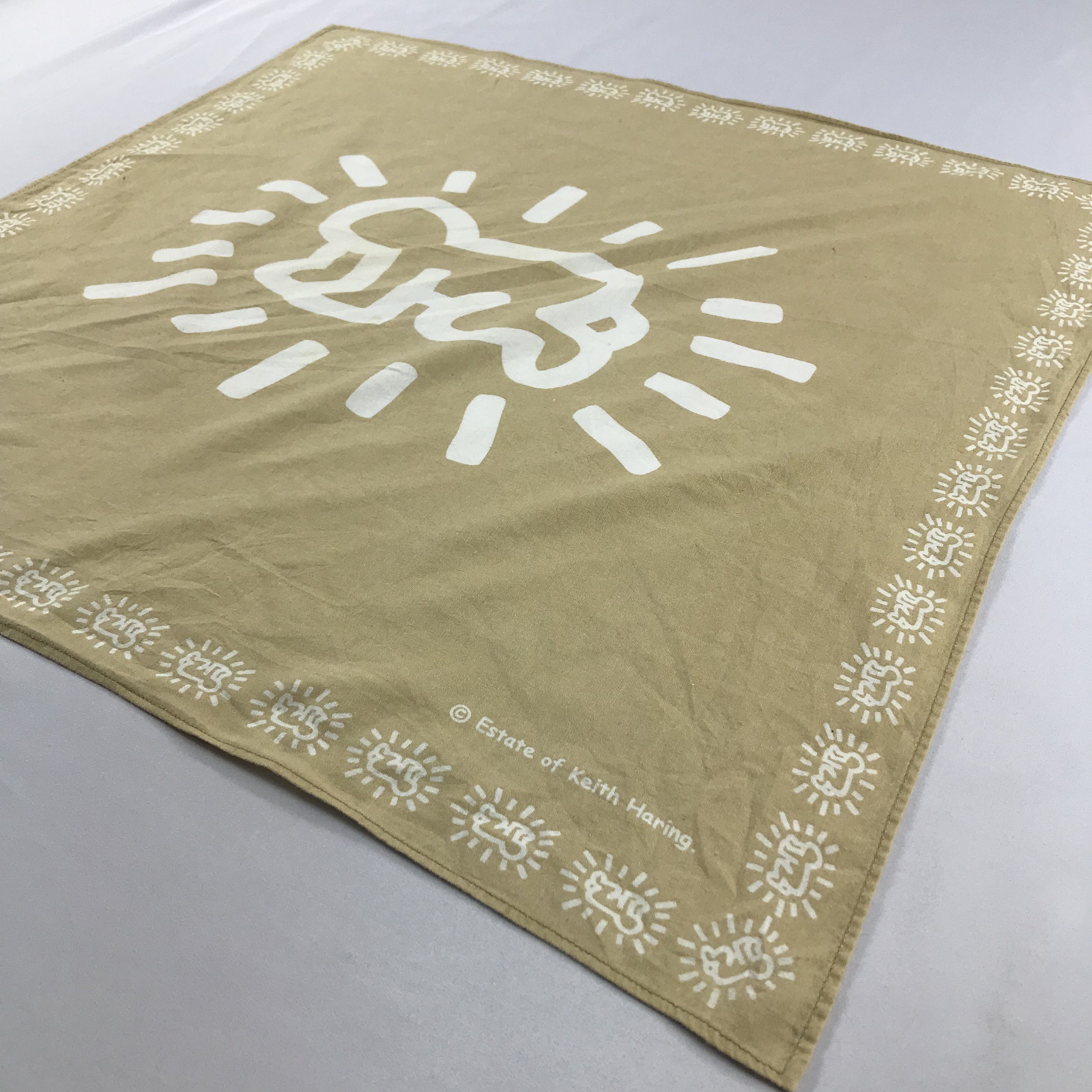 Keith Haring × Vintage Keith Haring Bandana / Handkerchief / Neckerchief -S2173 Size ONE SIZE - 2 Thumbnail
