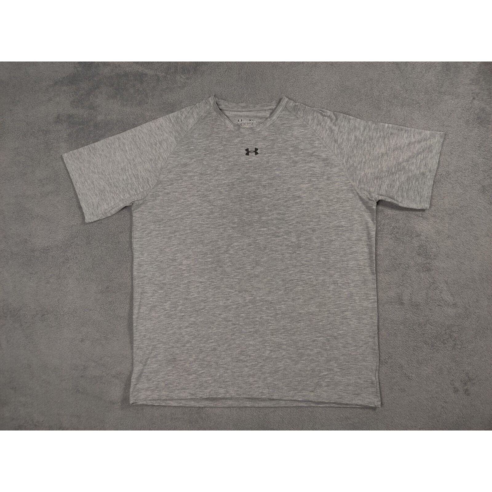 Under Armour Under Armour Shirt Adult Mens XL Gray Black Center Logo Size US XL / EU 56 / 4 - 1 Thumbnail