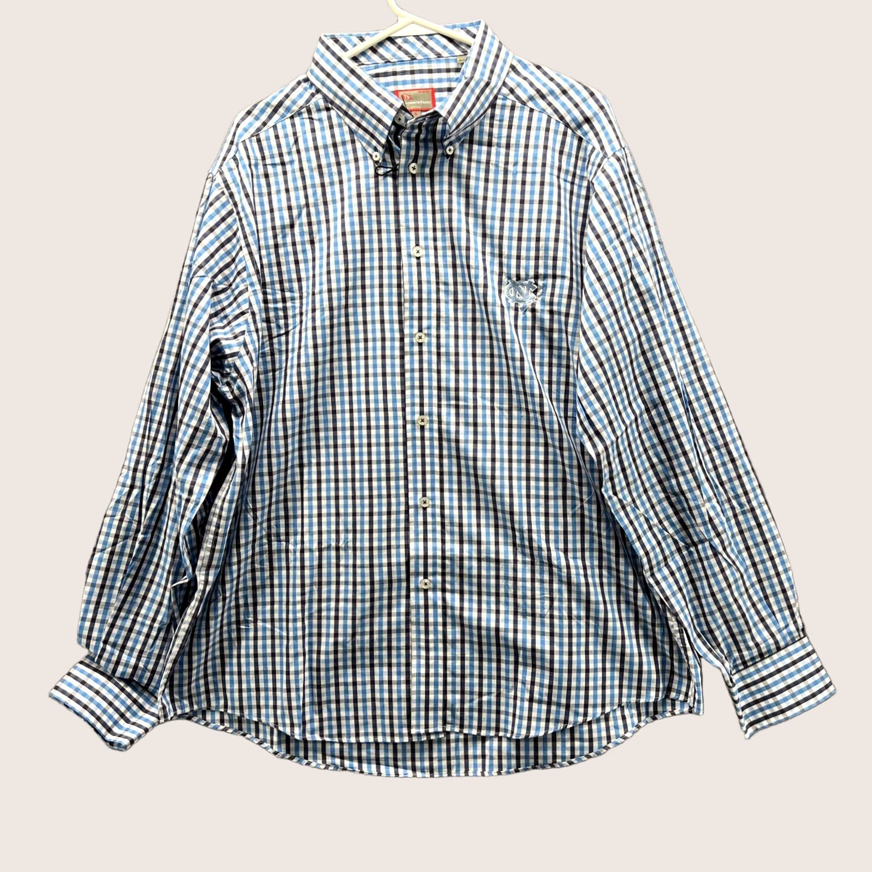 Vintage Pennington Bailes Shirt Men XL Check Blue Plaid Button Down Dress Shirt XL Size 46R - 1 Thumbnail