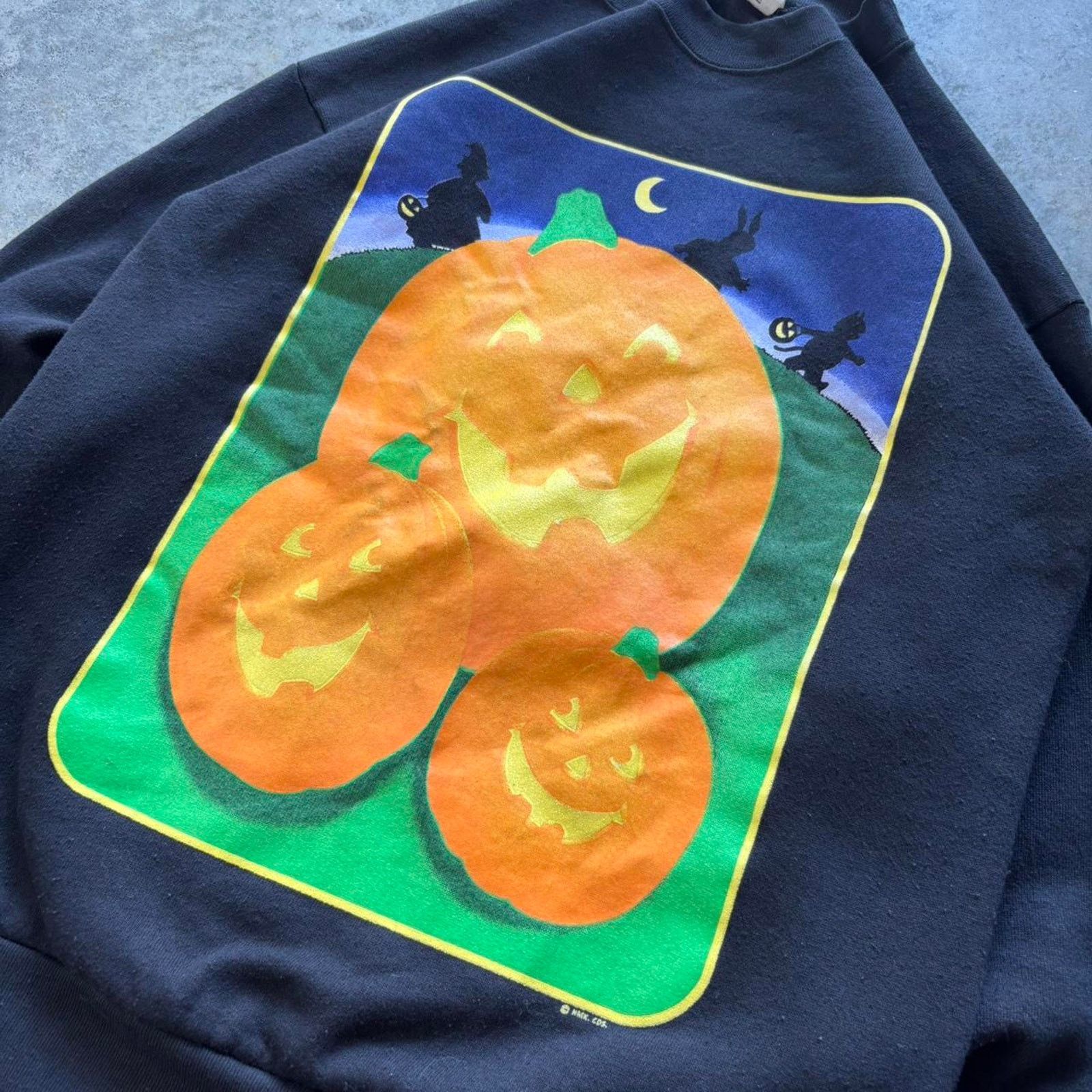 American Retro × Vintage 90s Hallmark Halloween Sweatshirt Size US M / EU 48-50 / 2 - 2 Thumbnail