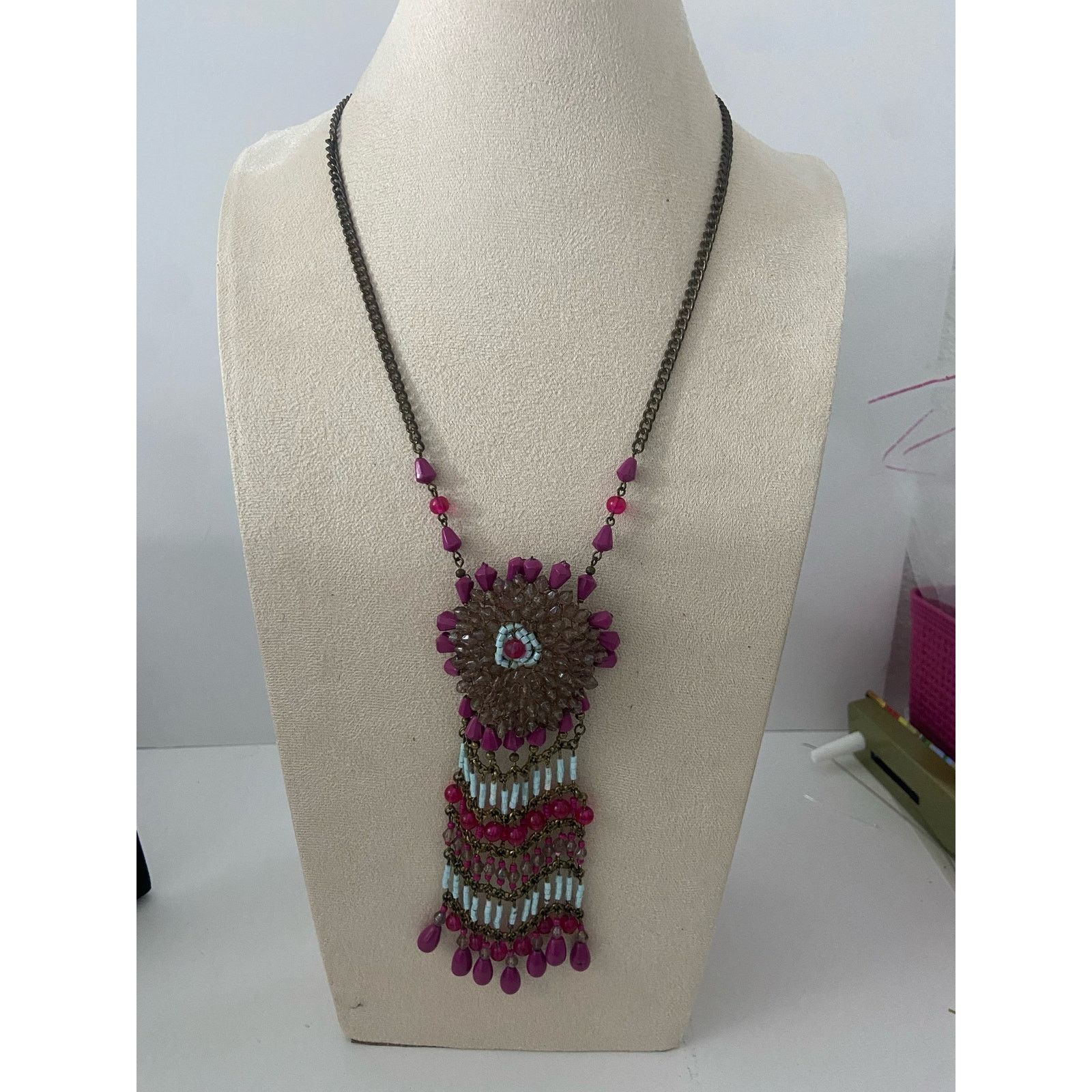 Other Colorful bead tribal necklace Size ONE SIZE - 1 Thumbnail