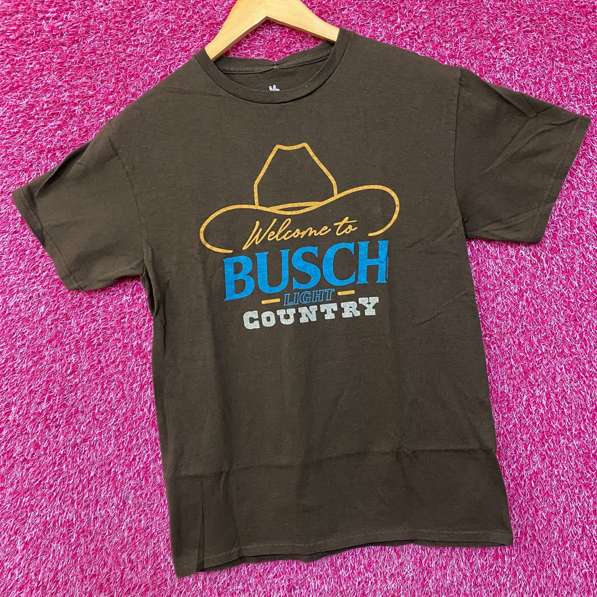 Junk Food Welcome to Busch Light Country Cowboy Hat Tan T-Shirt Small Size US S / EU 44-46 / 1 - 3 Thumbnail