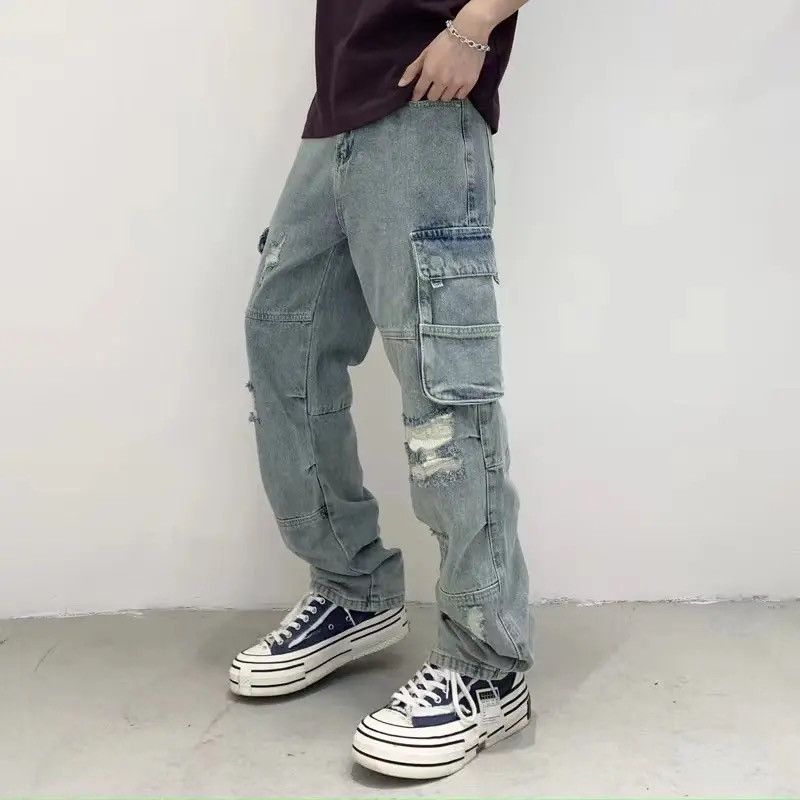 Other Multi-pocket hole high-end heavy washing loose tide Size US 28 / EU 44 - 3 Thumbnail