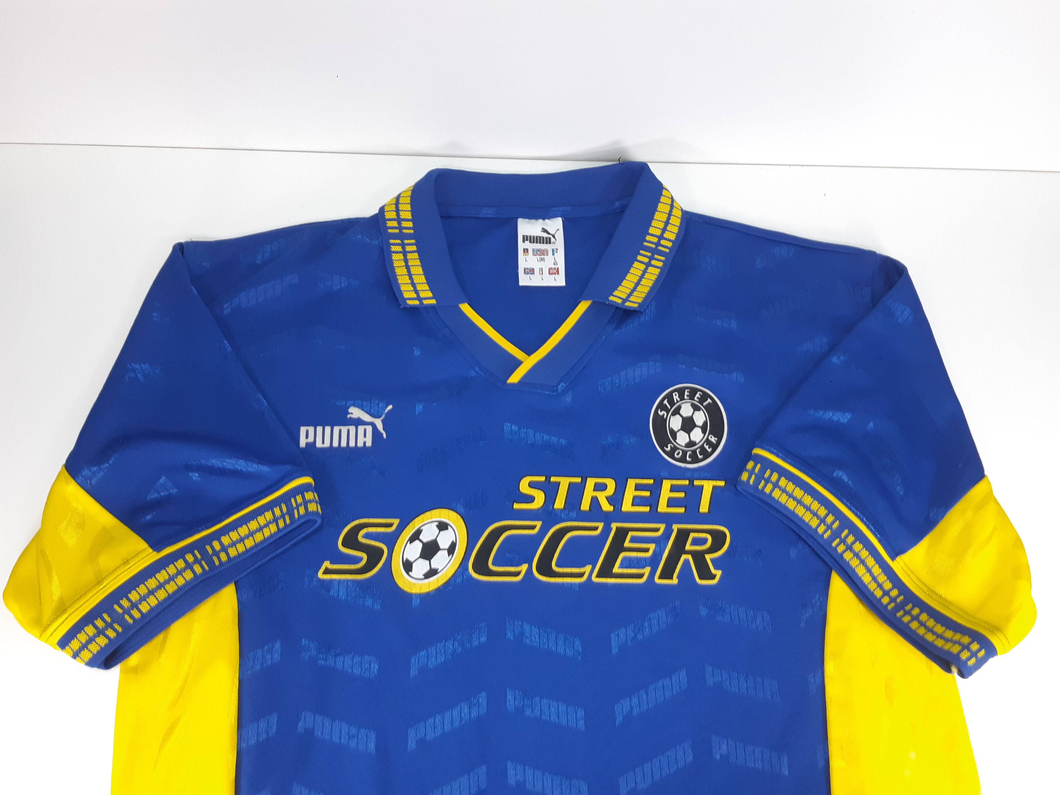Puma Vintage 90s PUMA Street Soccer Jersey size L Size US L / EU 52-54 / 3 - 3 Thumbnail