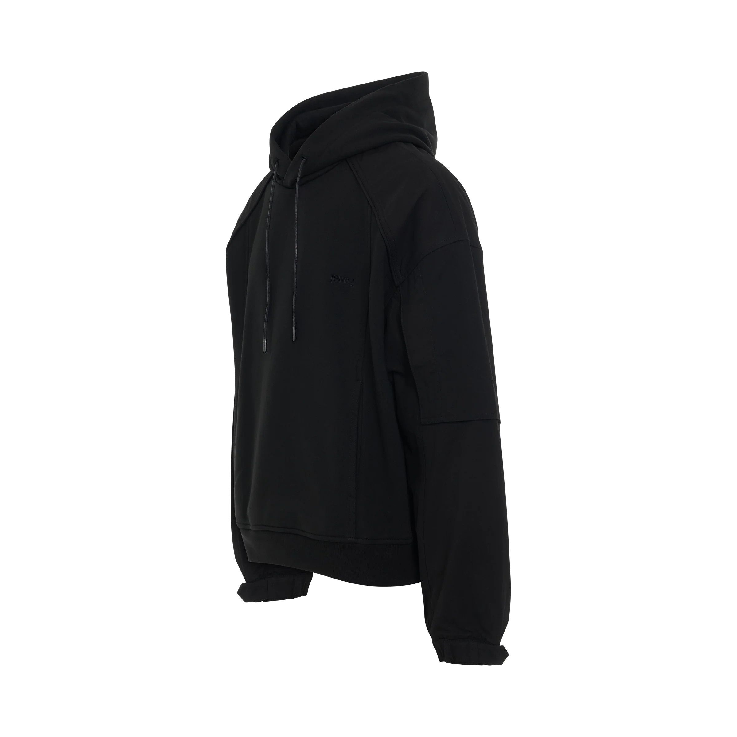 Juun.J o1mris0824 Jersey Hoodie in Black Size US M / EU 48-50 / 2 - 2 Thumbnail