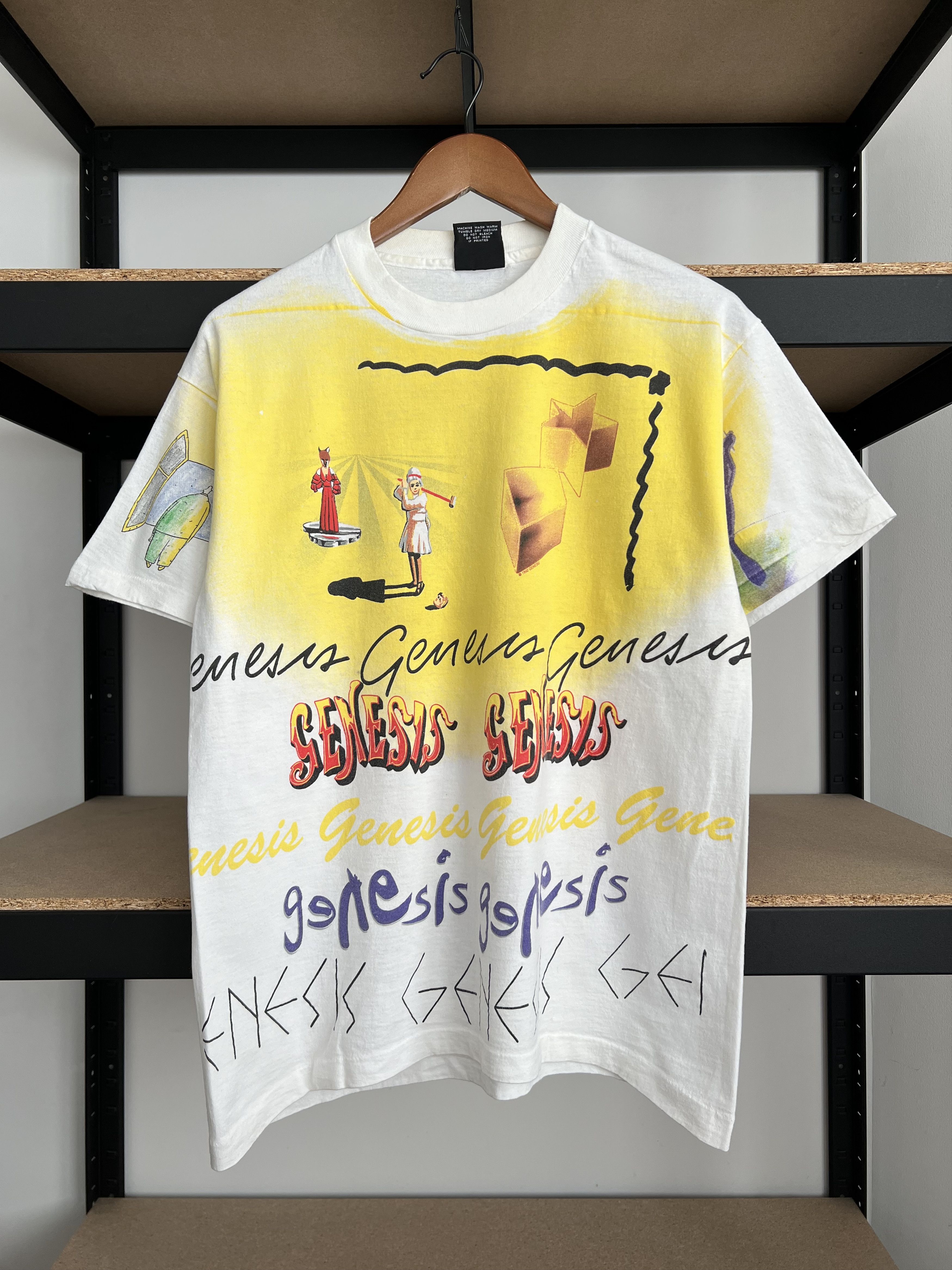 Band Tees Vintage 1992 Genesis Pop Rock Tour Phil Collins AOP T-shirt Size US L / EU 52-54 / 3 - 1 Thumbnail