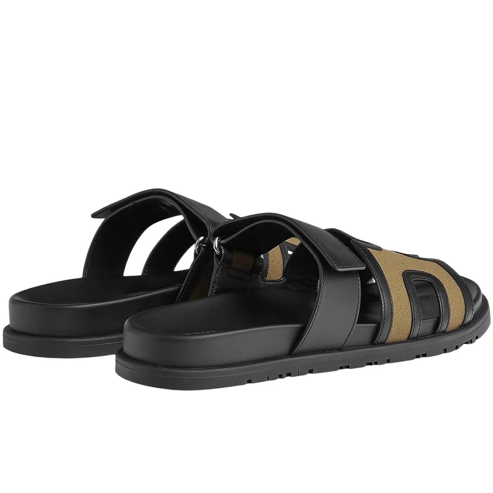 Hermes Hermes Chypre Sandal Mens Black Canvas Cargo Flat 45 12 Size US 12 / EU 45 - 15 Thumbnail