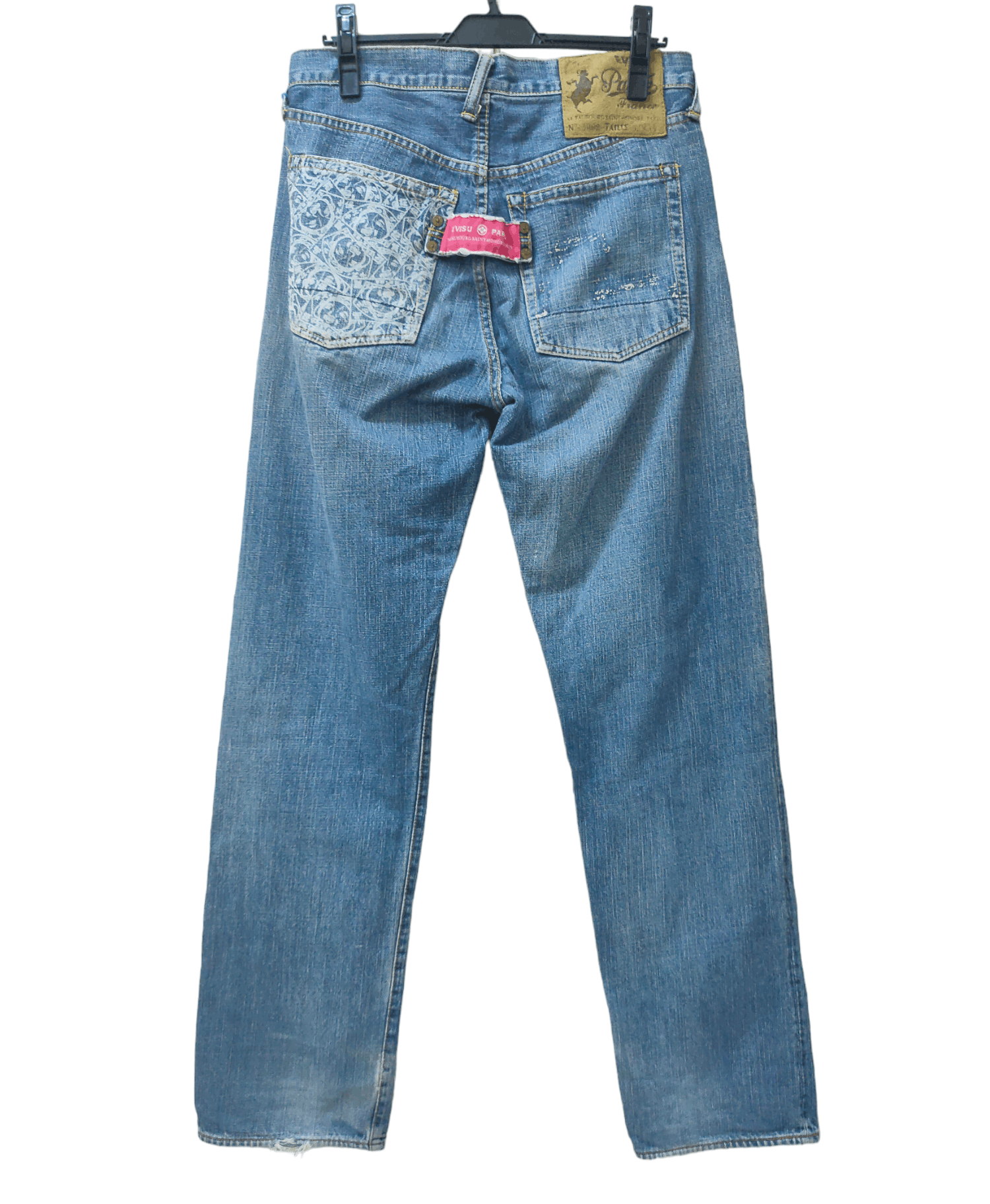 Image of Y2K Evisu Genes Yamane Calvin Leong Selvedge Denim Jeans in Blue, Men's (Size 31)