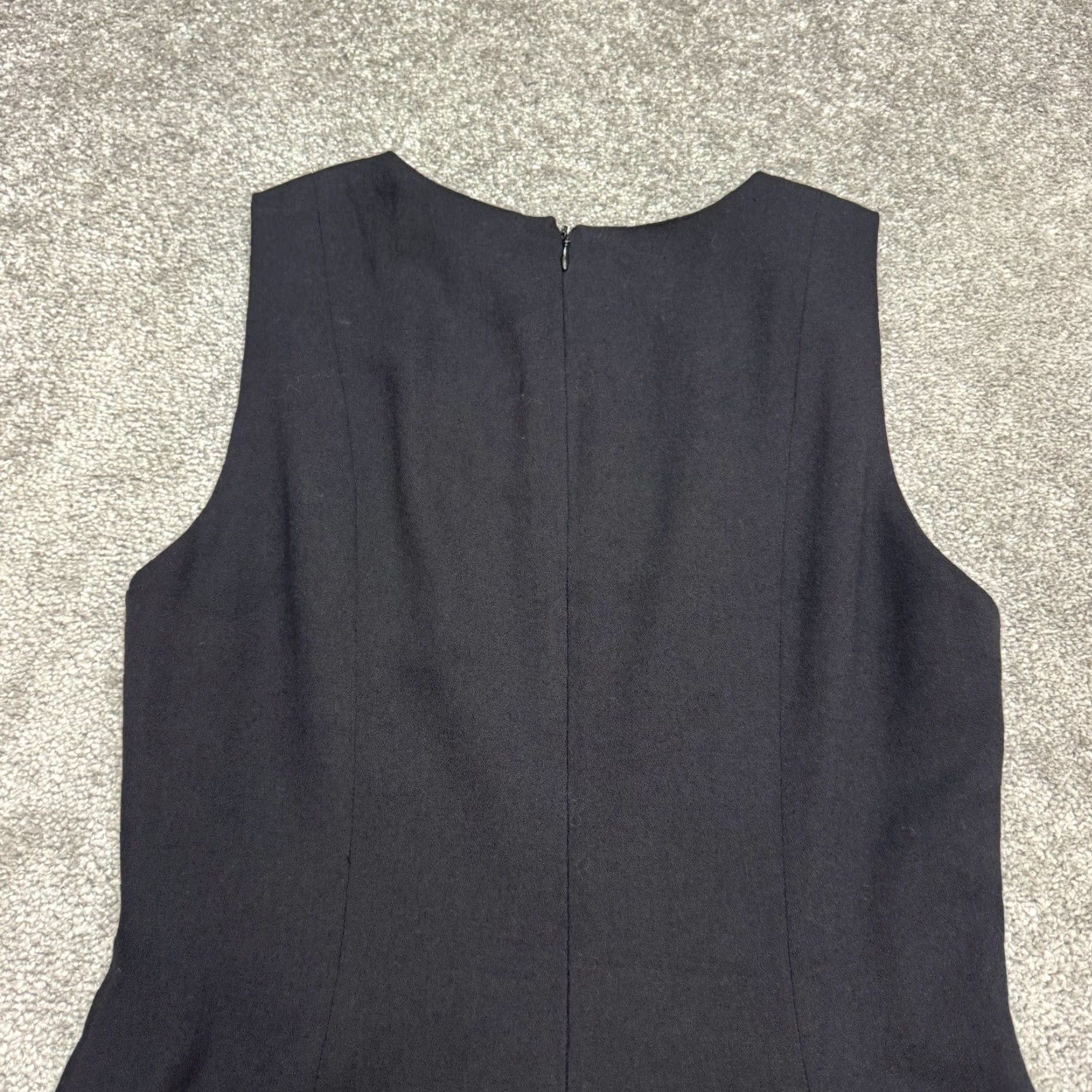 Vintage The Limited Wool Blend Dress Womens A-Line Fit & Flare Knee Length V-Neck Sleeveless Black 8 Sh Size M / US 6-8 / IT 42-44 - 4 Thumbnail