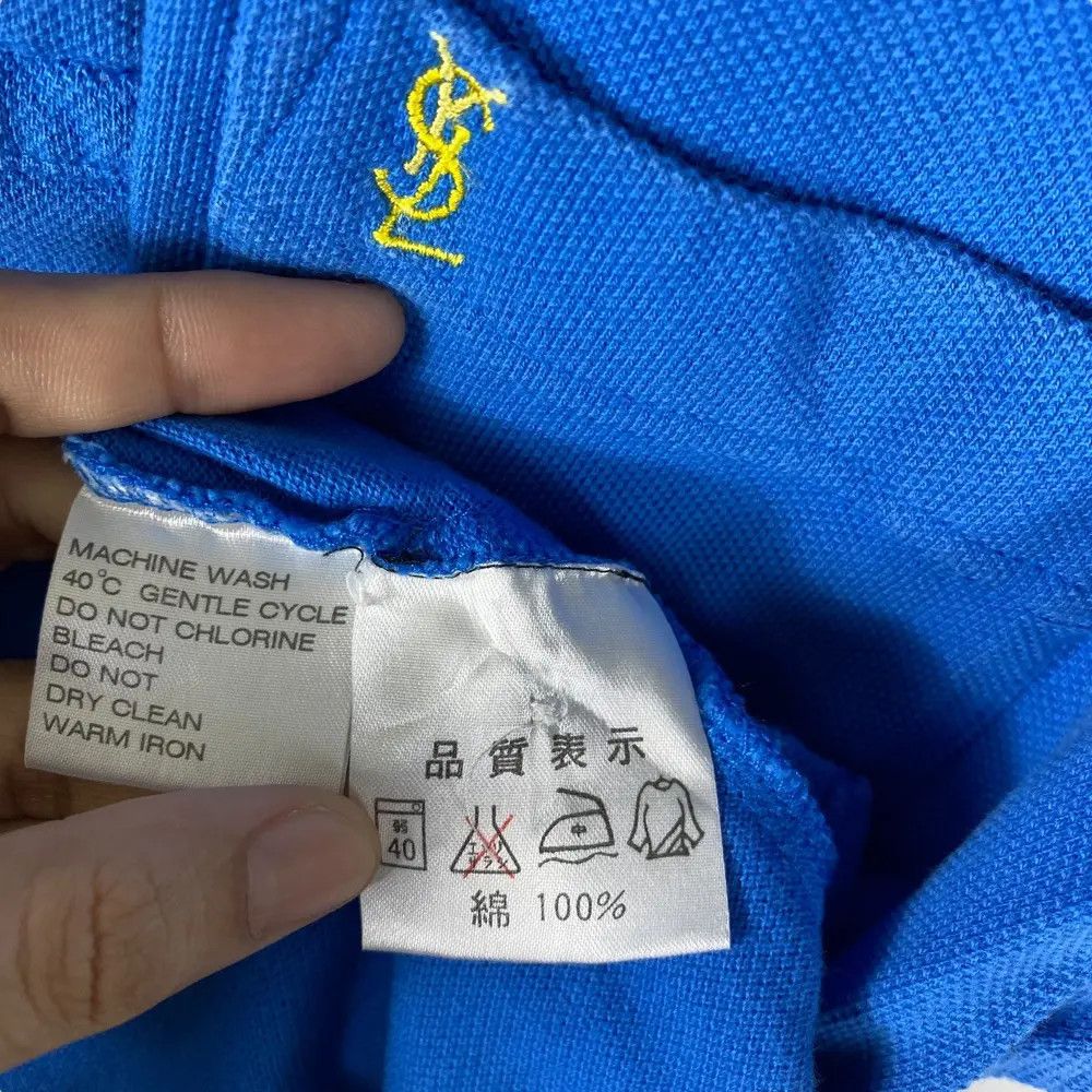 Vintage Vintage 90's YVES SAINT LAURENT Small Logo Pocket Polo Shirt Size US M / EU 48-50 / 2 - 6 Thumbnail