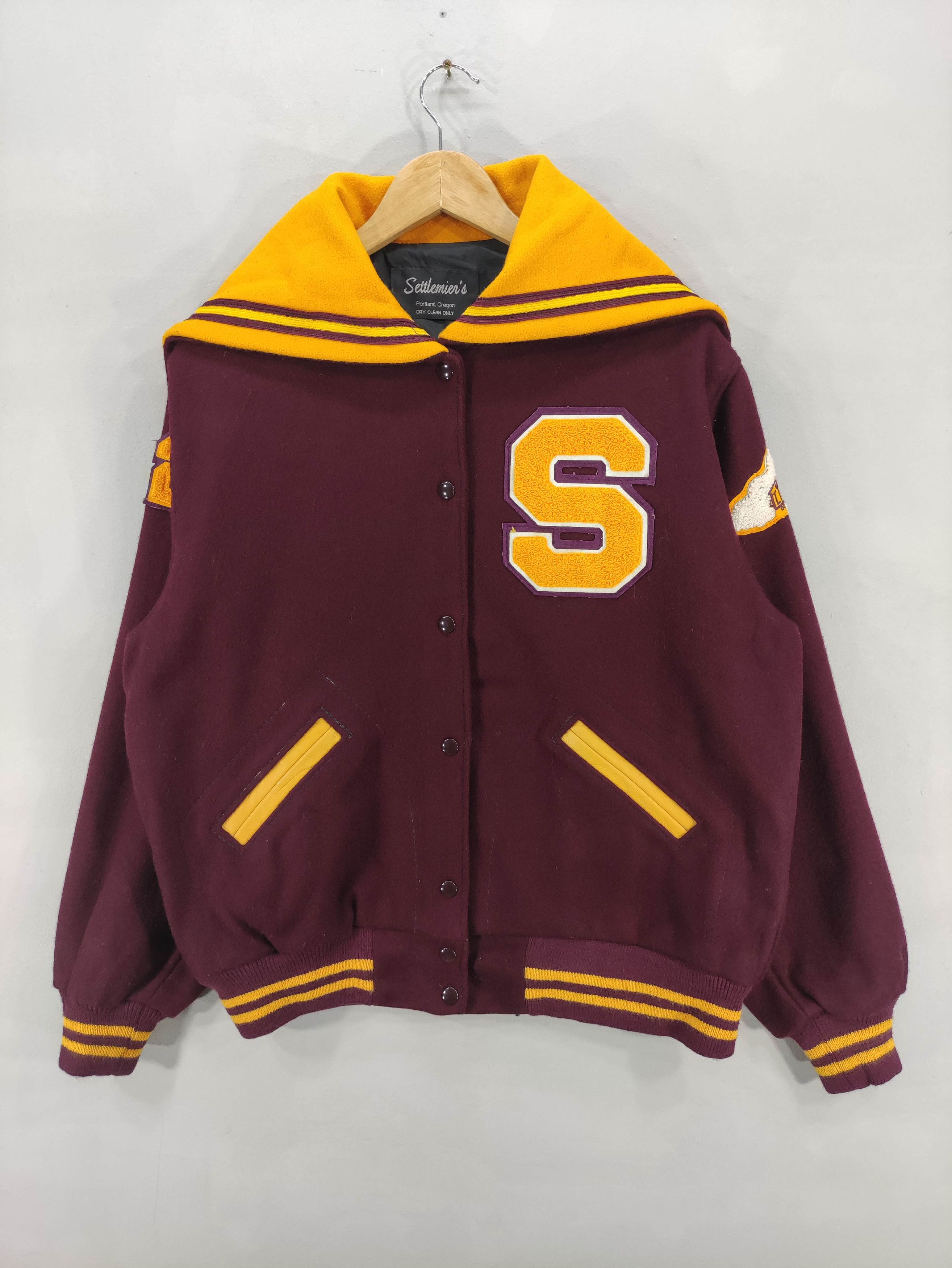 Vintage Vintage Settlemiers Varsity Jacket Snap Button Size US XL / EU 56 / 4 - 1 Thumbnail