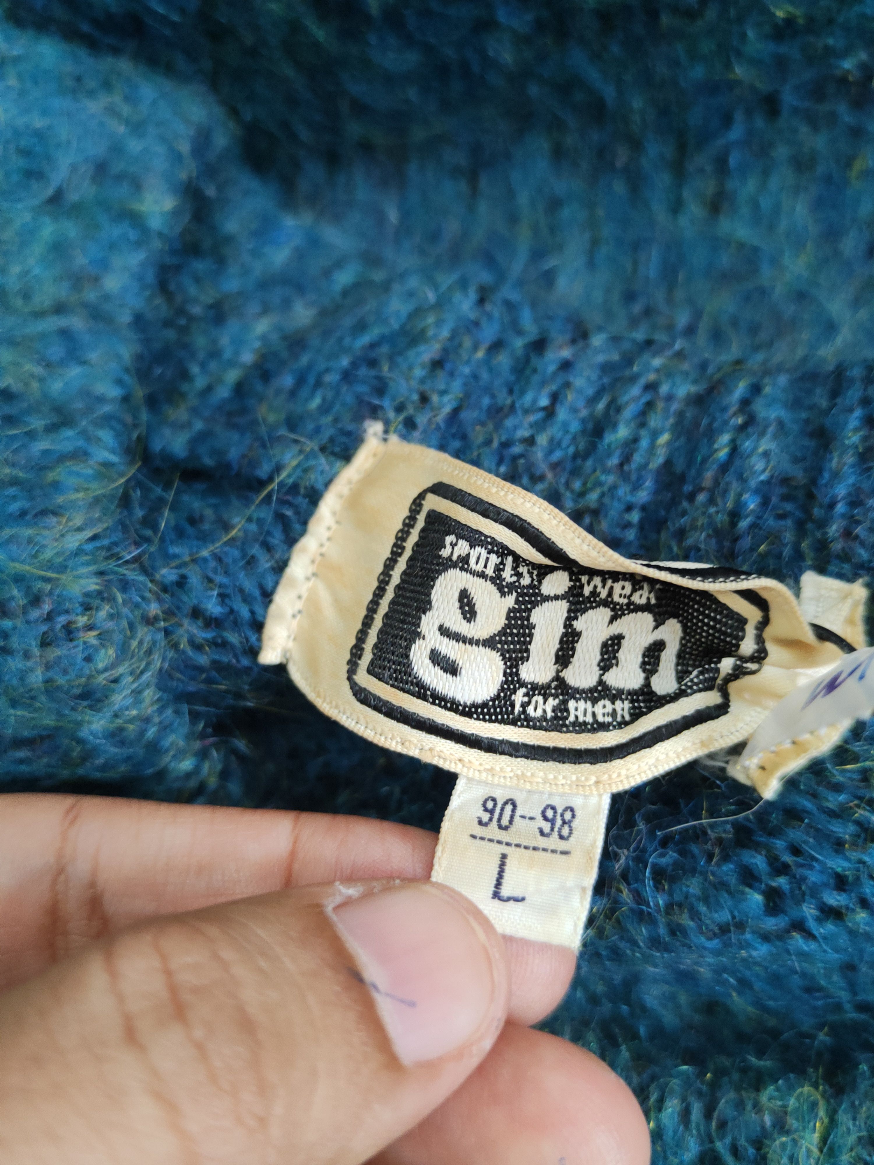 Vintage Gim Green Wool mohair vintage fur Knitwear Sweatshirt #W1828 Size US L / EU 52-54 / 3 - 12 Thumbnail