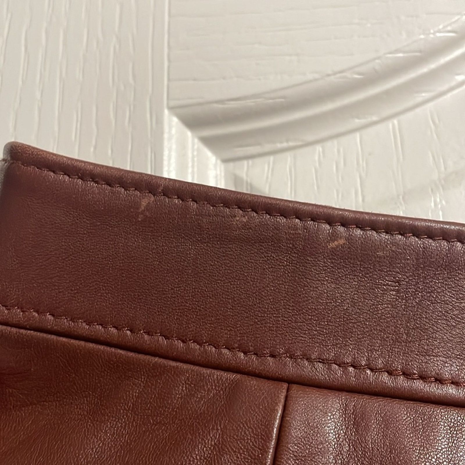 3.1 Phillip Lim 3.1 Phillip Lim Brown 100% Lambskin Rounded Fold Mini Skirt Size 26" / US 2 / IT 38 - 6 Thumbnail