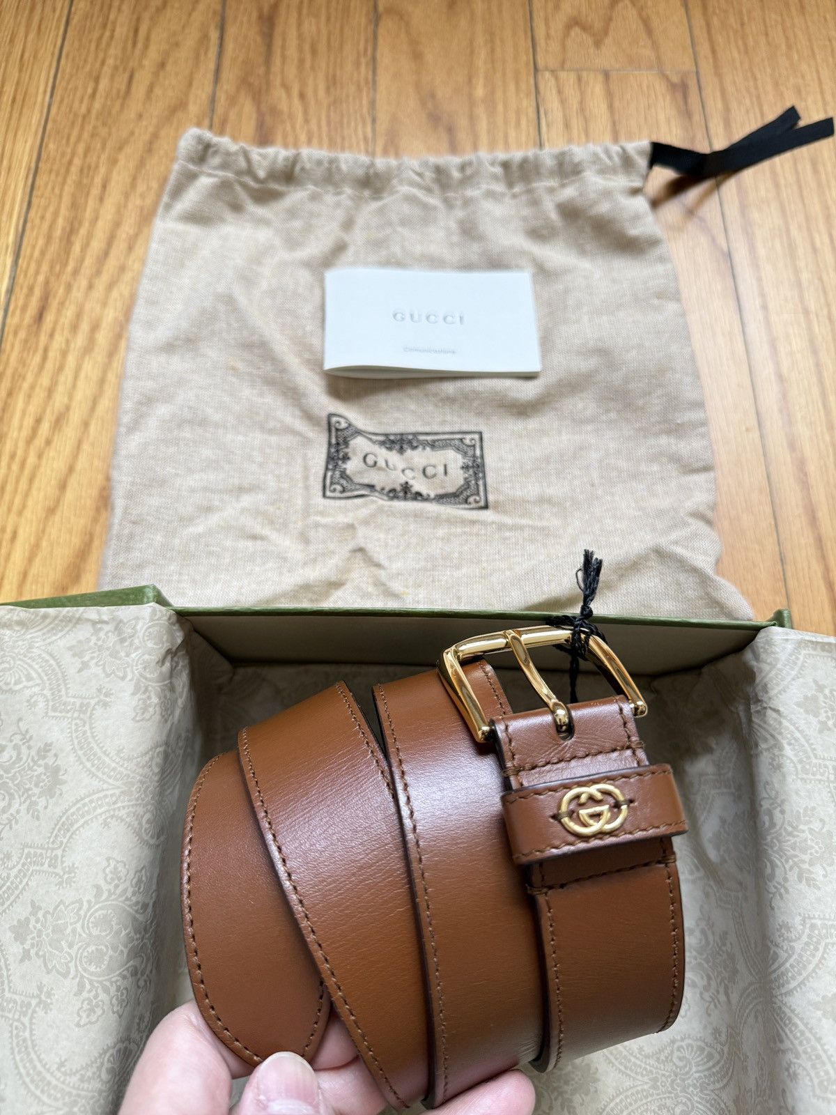 Gucci Gucci Brown BELT WITH INTERLOCKING G DETAIL size 90 Size 32 - 7 Thumbnail