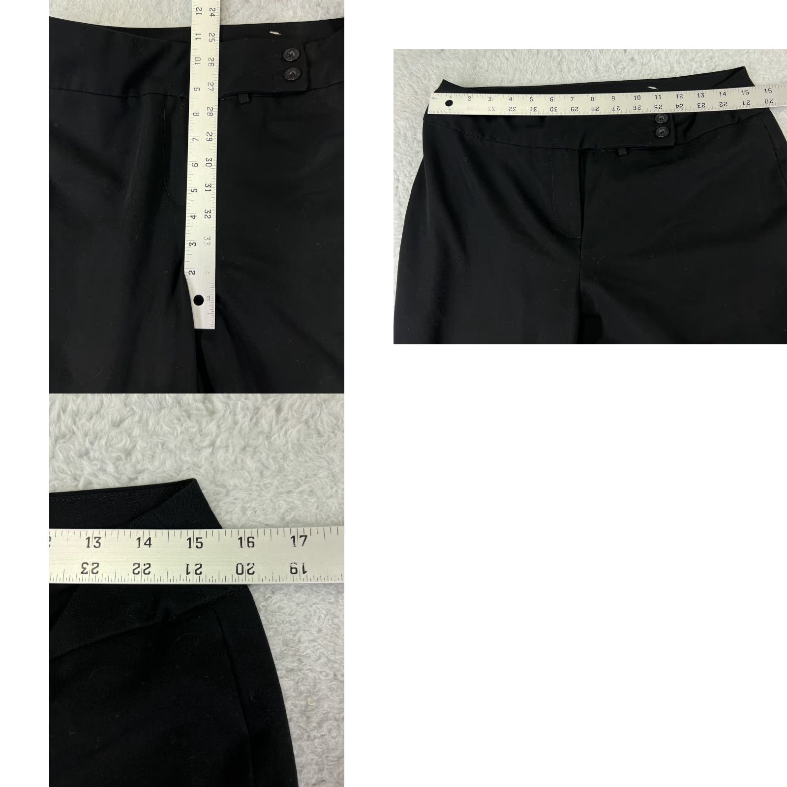Gloria Vanderbilt VINTAGE Gloria Vanderbilt Pants Womens 6 Black Zip Fly Polyester Stretch Pockets 30x31 Size 28" / US 6 / IT 42 - 9 Thumbnail