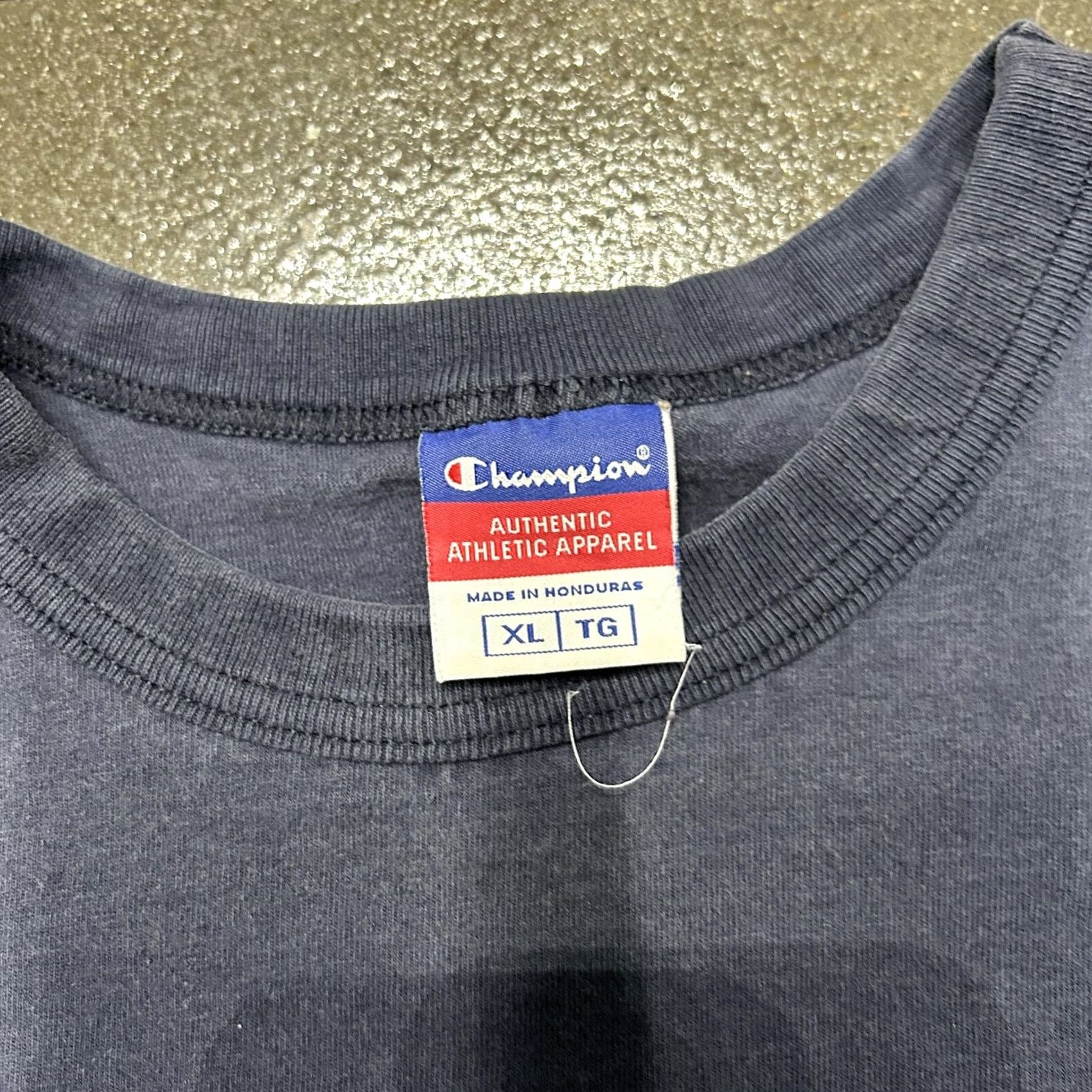 Champion Champion Shirt Mens XL Blue Navy Sedgman Logo Short Sleeve Crewneck Tee Size US XL / EU 56 / 4 - 3 Thumbnail