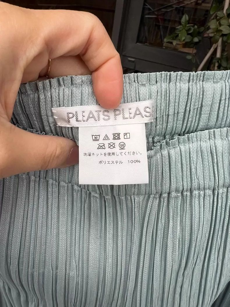 Issey Miyake Issey Miyake size:3 Blue-gray pleated puff pants Size 22" - 3 Thumbnail