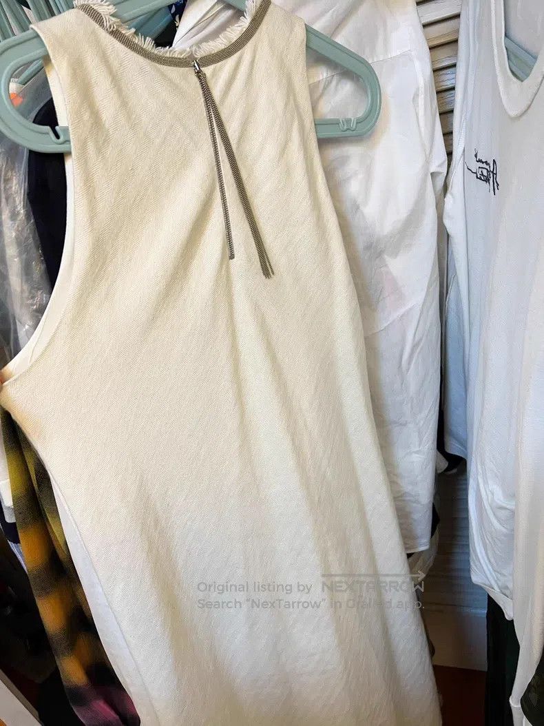 Brunello Cucinelli Brunello Cucinelli Linen Mixed Fiber Dress, Minimalist Sty Size L / US 10 / IT 46 - 3 Thumbnail