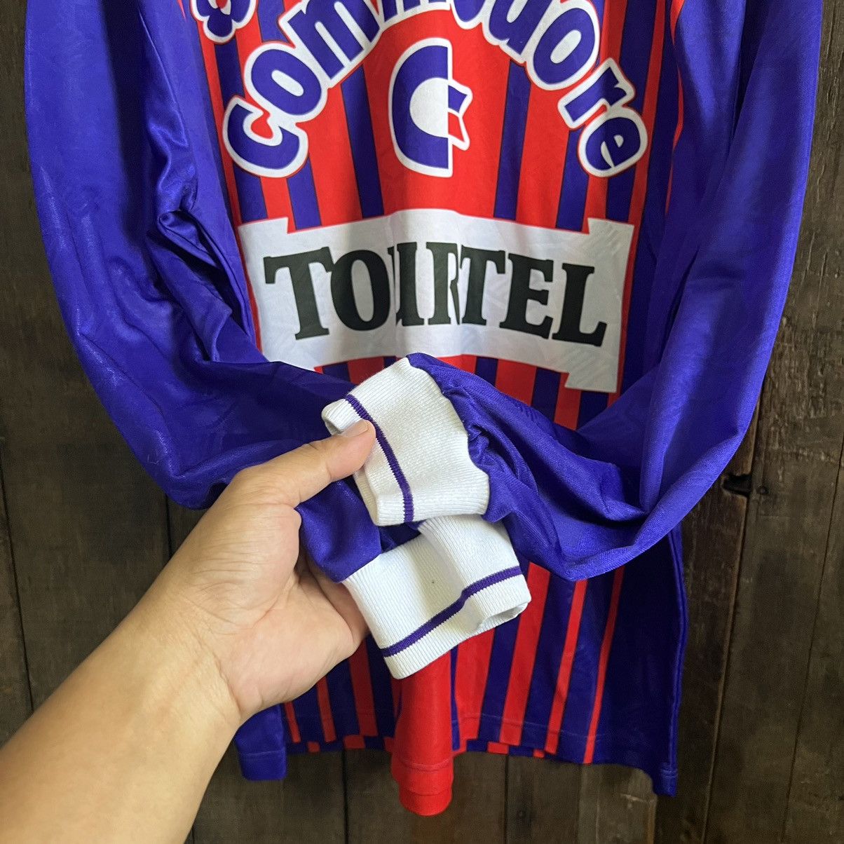 Nike × Vintage SuperRare Vintage Nike PSG 1993-94 Home Longsleeve jersey Size US L / EU 52-54 / 3 - 7 Thumbnail