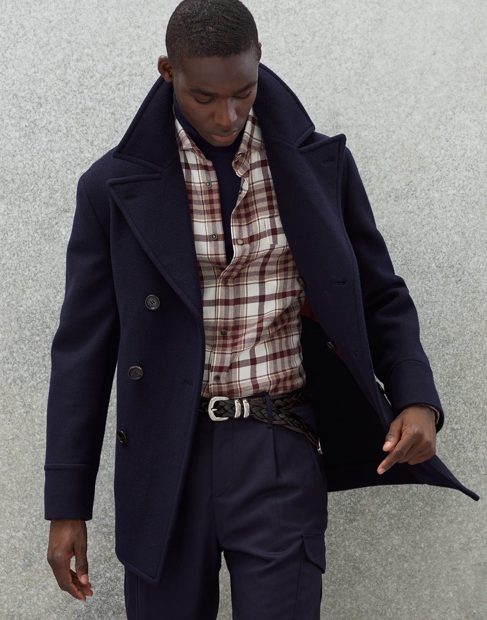 Brunello Cucinelli o1w1db10924 Caban in Navy Size US M / EU 48-50 / 2 - 2 Thumbnail