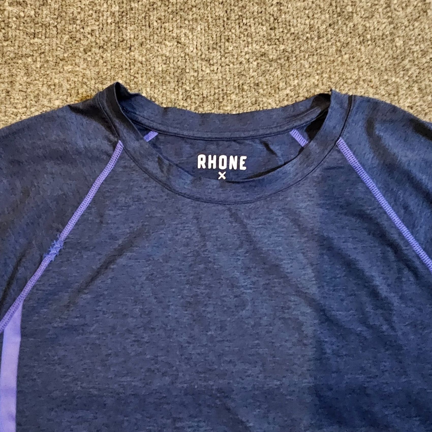 Rhone Rhone Shirt Mens Medium Blue Peloton Performance Short Sleeve Stretch Workout Shirt Size US M / EU 48-50 / 2 - 2 Thumbnail