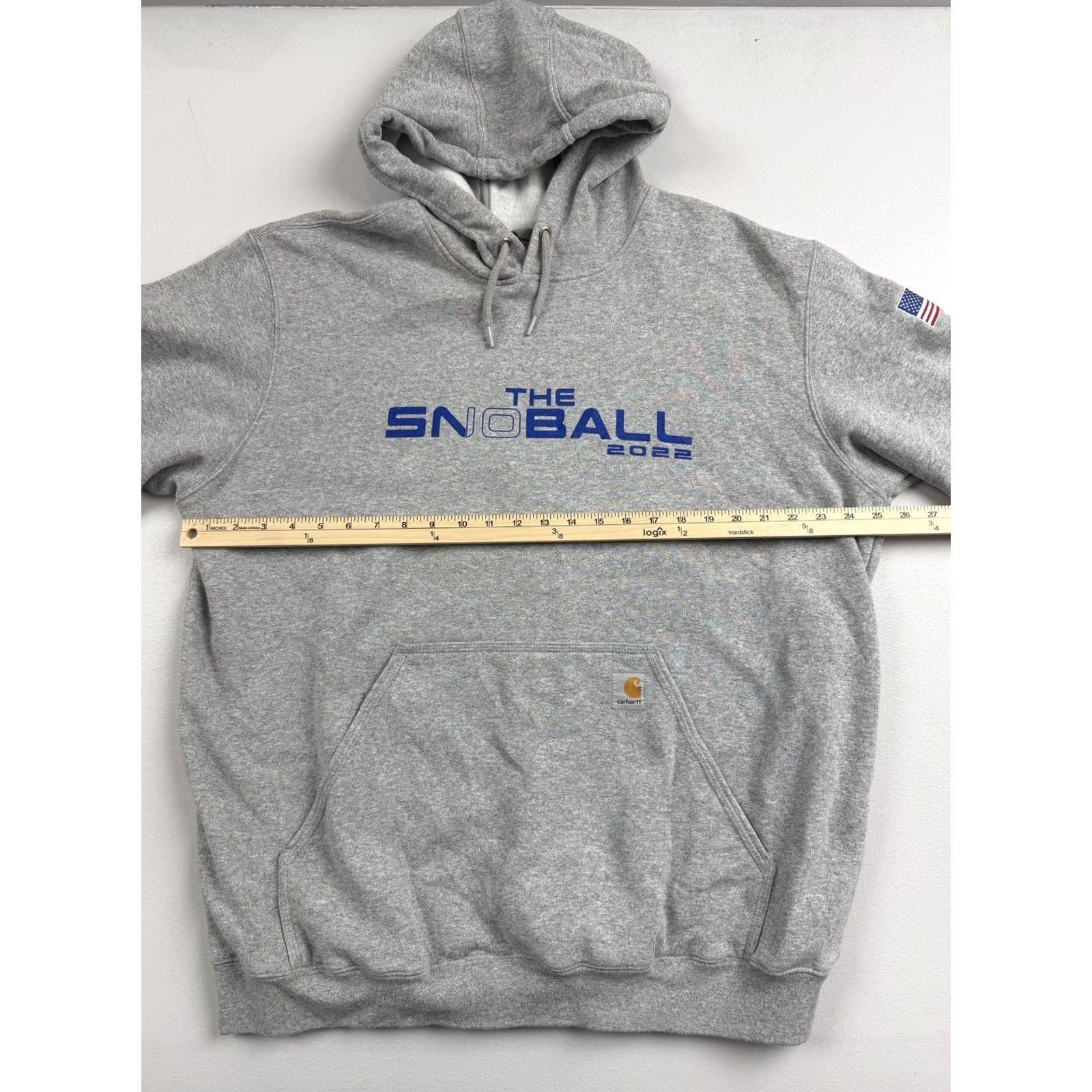 Carhartt VINTAGE Carhartt Hoodie Sweatshirt Mens XL Gray Pullover Fleece Snoball 2022 Delta USA Size US XL / EU 56 / 4 - 6 Thumbnail