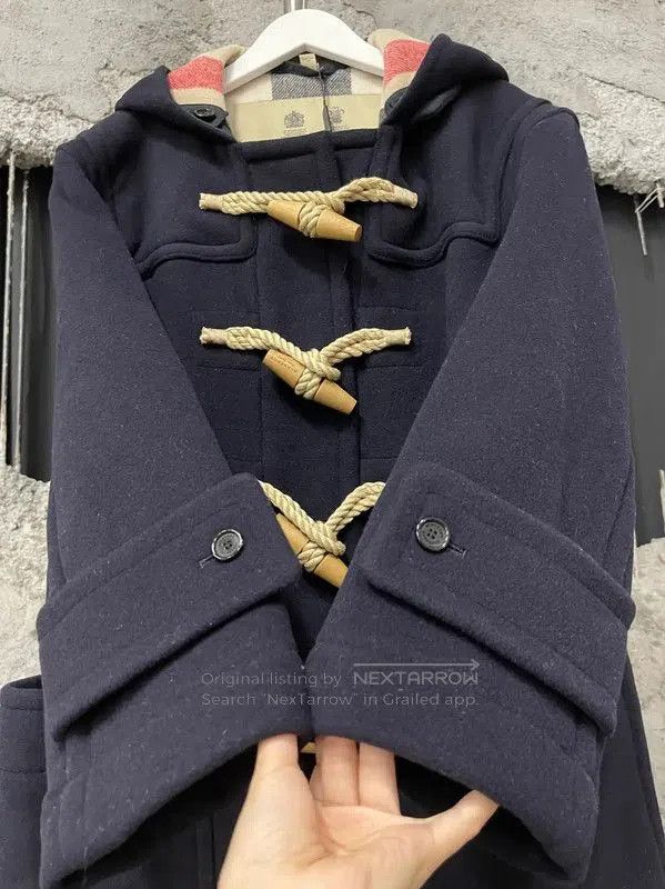 Burberry Burberry Women's Navy Wool Long Coat. Size XXS / US 00 / IT 34 - 4 Thumbnail
