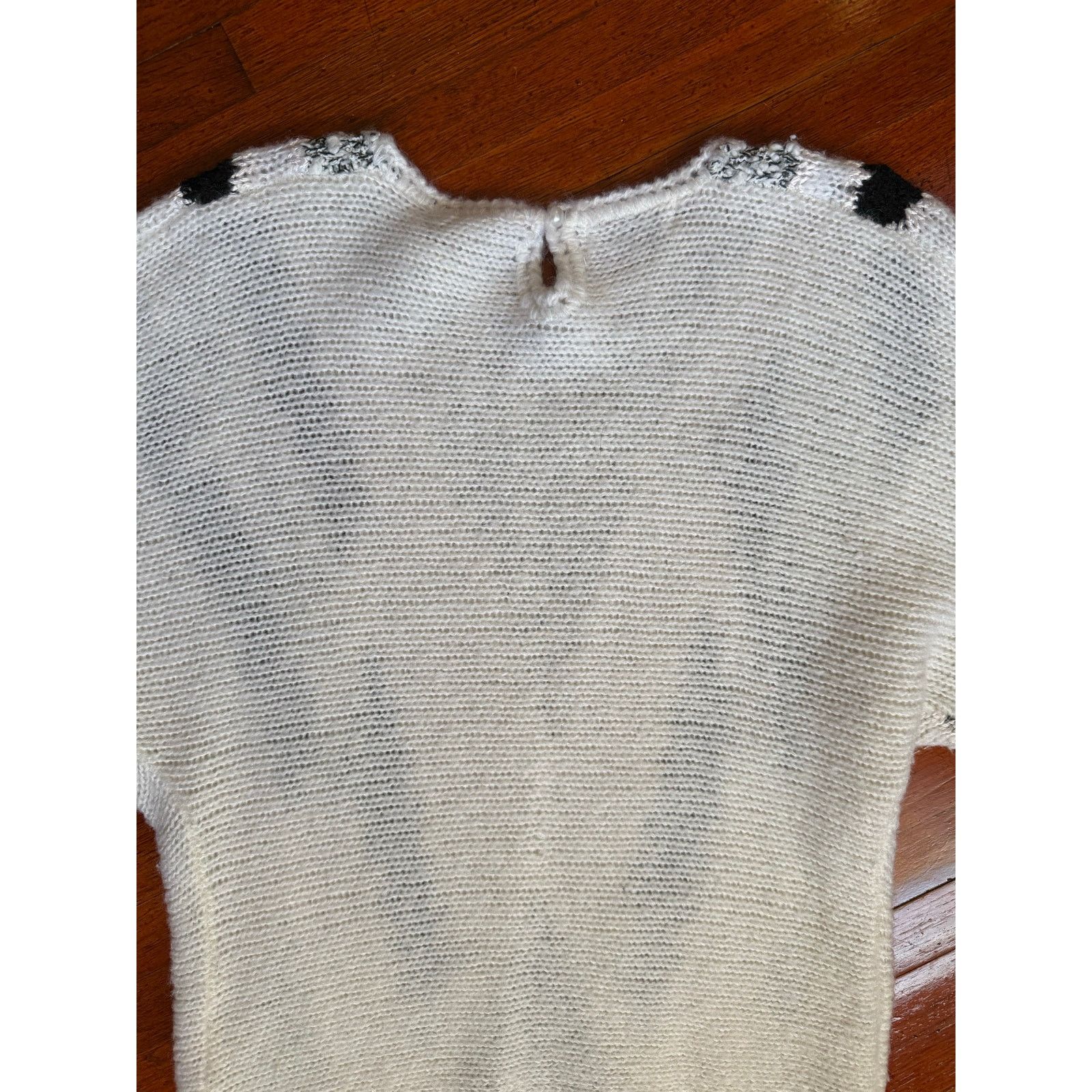 Vintage Vintage 80’s Carriage Court White Black Abstract Sweater Med Size M / US 6-8 / IT 42-44 - 5 Thumbnail