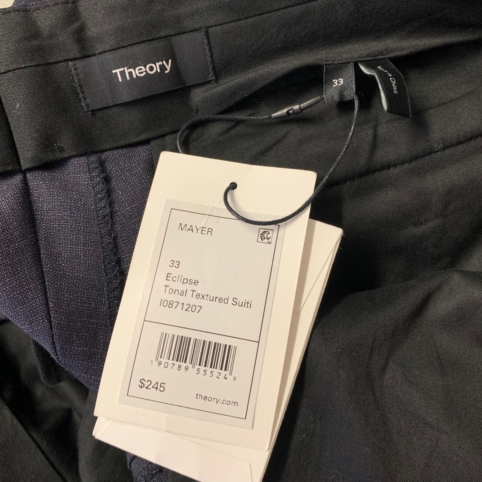 Theory THEORY Size 42 Navy Heather Wool Blend Notch Lapel Suit Size 42L - 9 Thumbnail