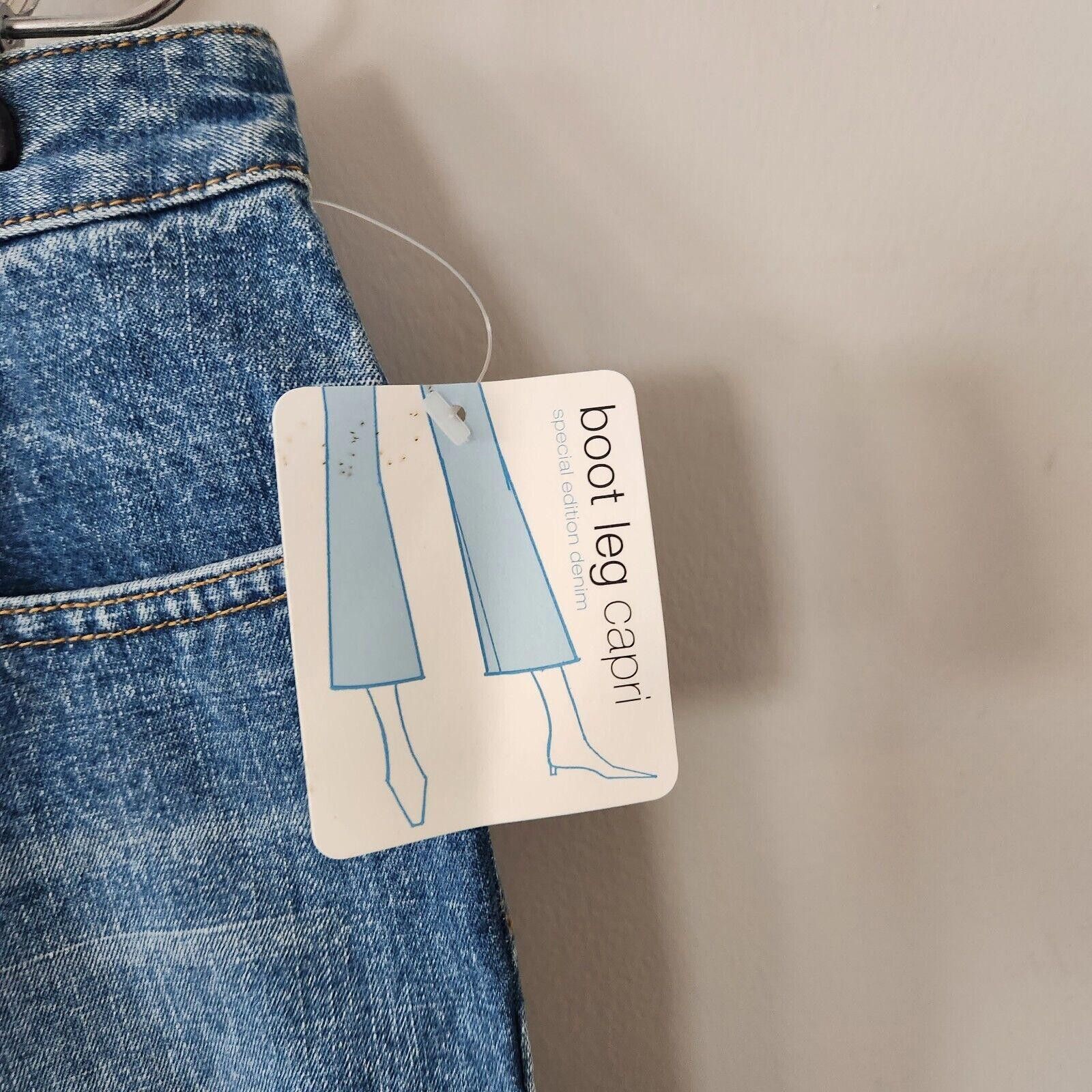 Ann Taylor Ann Taylor Blue Stretch Crop Jeans Size 12 New NWT Size 34" / US 12 / IT 48 - 4 Thumbnail
