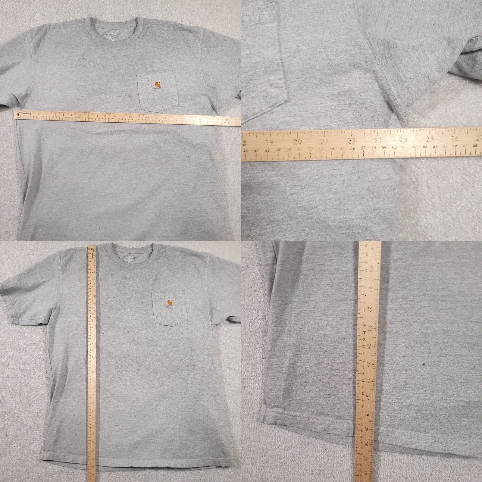 Carhartt Carhartt Short Sleeve Pocket Shirt Mens XLT Tall Gray Grunge Workwear Size US XL / EU 56 / 4 - 9 Thumbnail