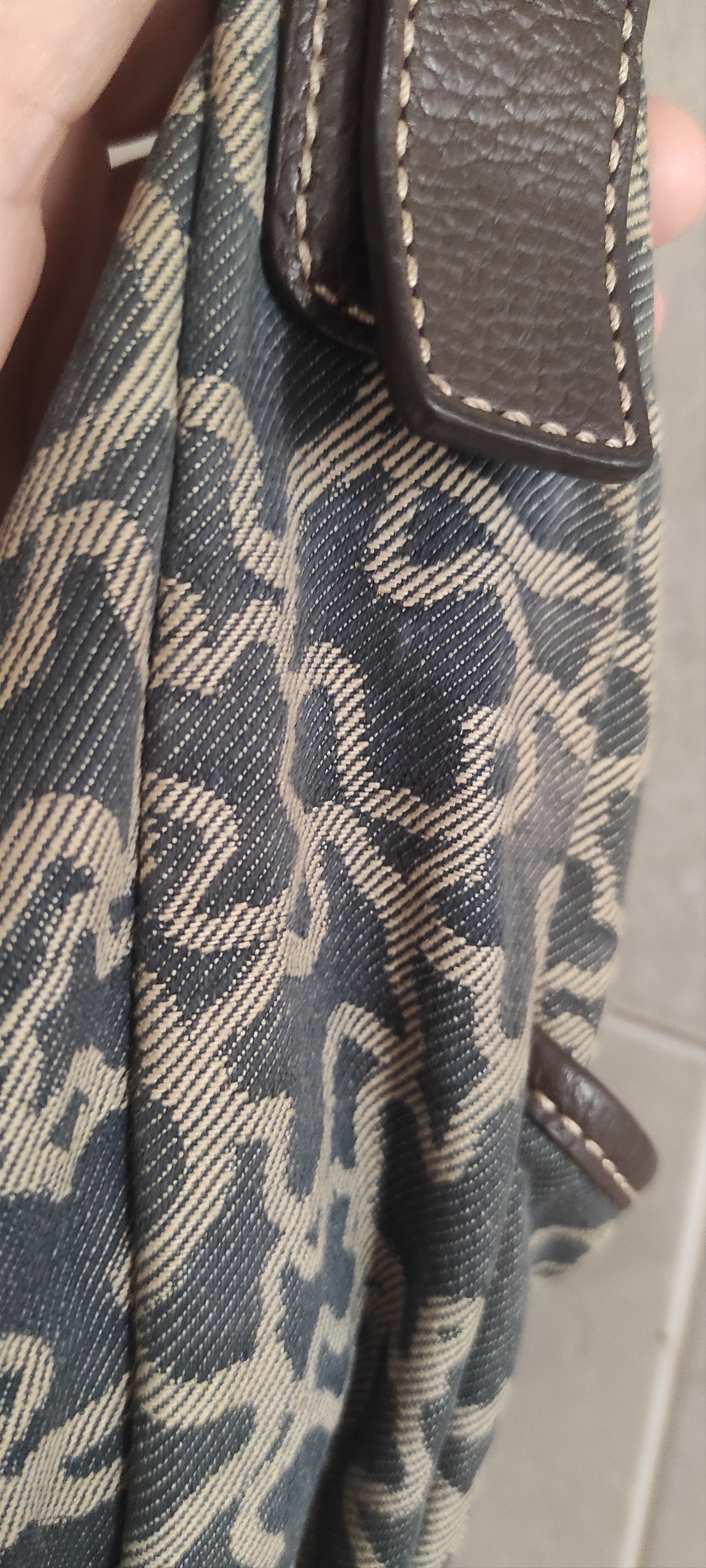 TOUS TOUS Kaos Print Denim Canvas Hobo Shoulder Bag Size ONE SIZE - 16 Thumbnail