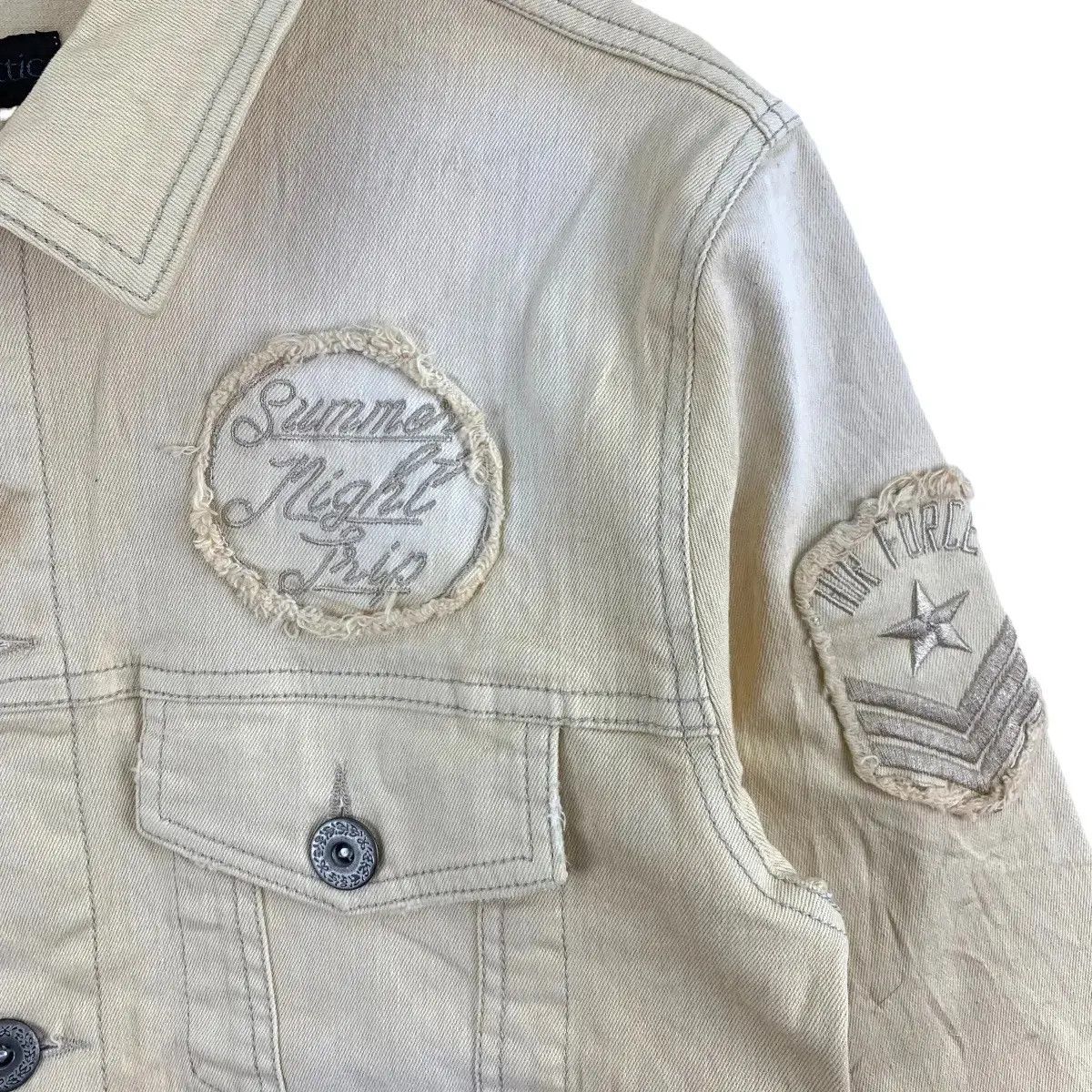 In The Attic Vintage IN THE ATTIC Summer Night Distress Denim Jeans Size L / US 10 / IT 46 - 4 Thumbnail