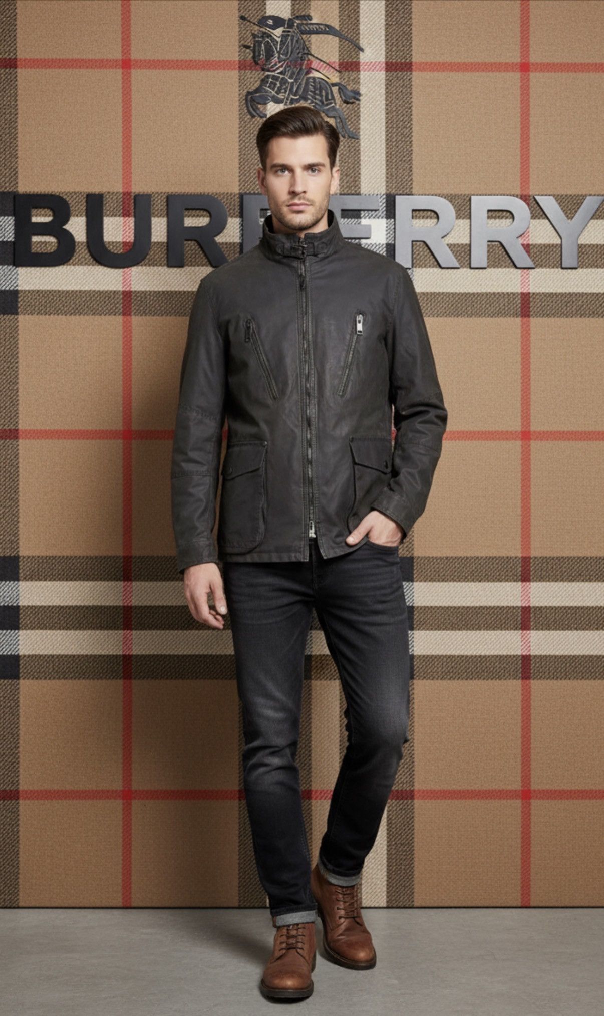 Burberry 🔥 burberry rare biker down jacket waxed novacheck size L Size US L / EU 52-54 / 3 - 5 Thumbnail