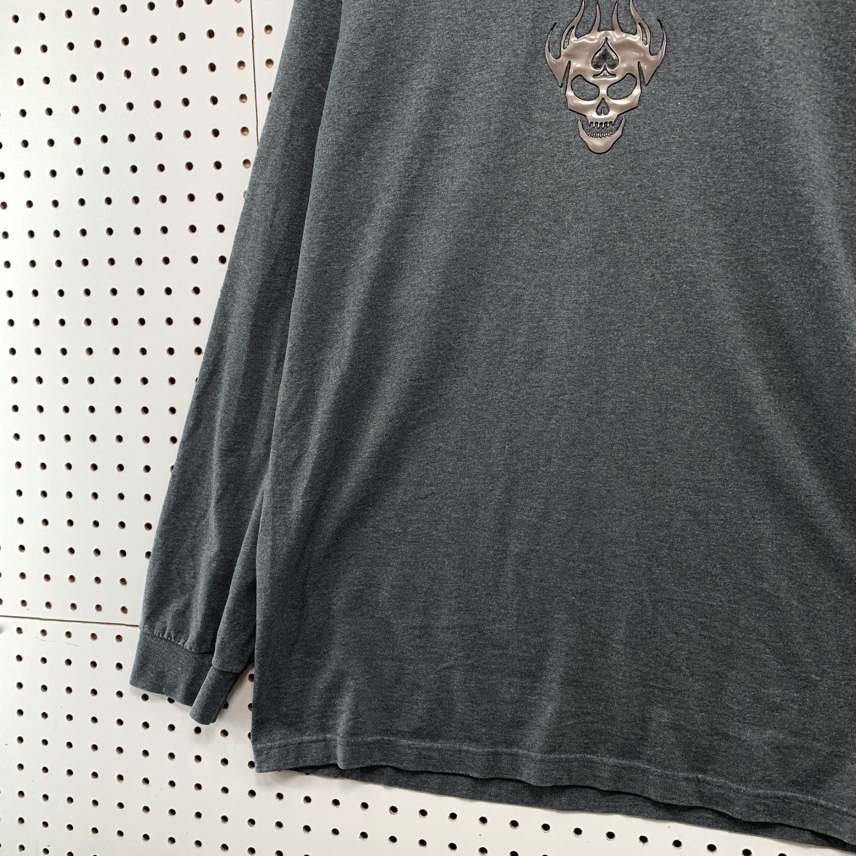 Vintage VTG Yes Vintage Top Heavy Skull Flame Shirt Mens XL Gray Long Sleeve RARE Y2K Size US XL / EU 56 / 4 - 3 Thumbnail
