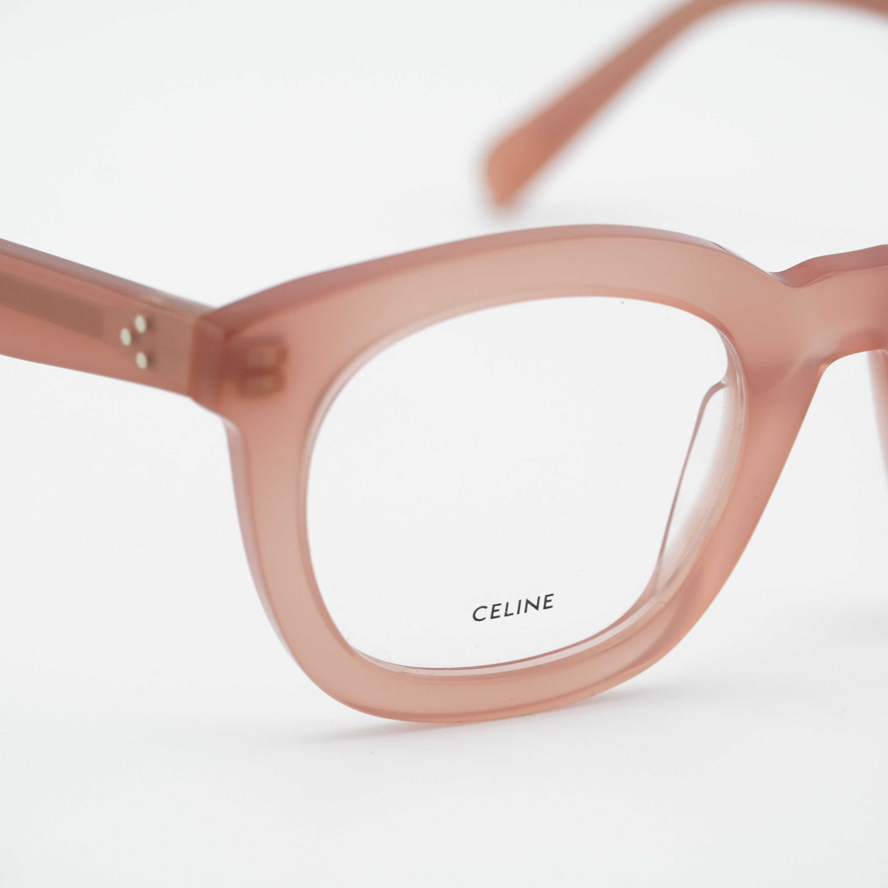 Celine Celine CL5004IN 074 Eyeglasses Peach 48mm Square-Round Frame Size ONE SIZE - 8 Thumbnail