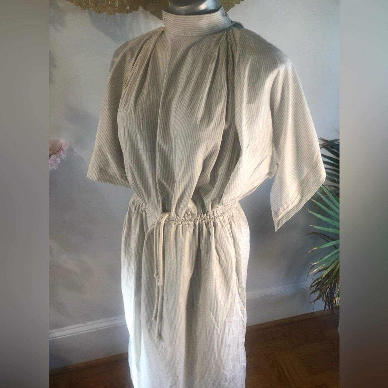 Lemaire Dress cotton striped Designer Lemaire Size S / US 4 / IT 40 - 11 Thumbnail