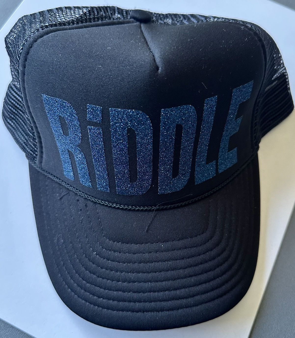 Antony Riddle Antony Riddle RiDDLE Hat - blue sparkle logo ✨✨RARE Size ONE SIZE - 2 Thumbnail
