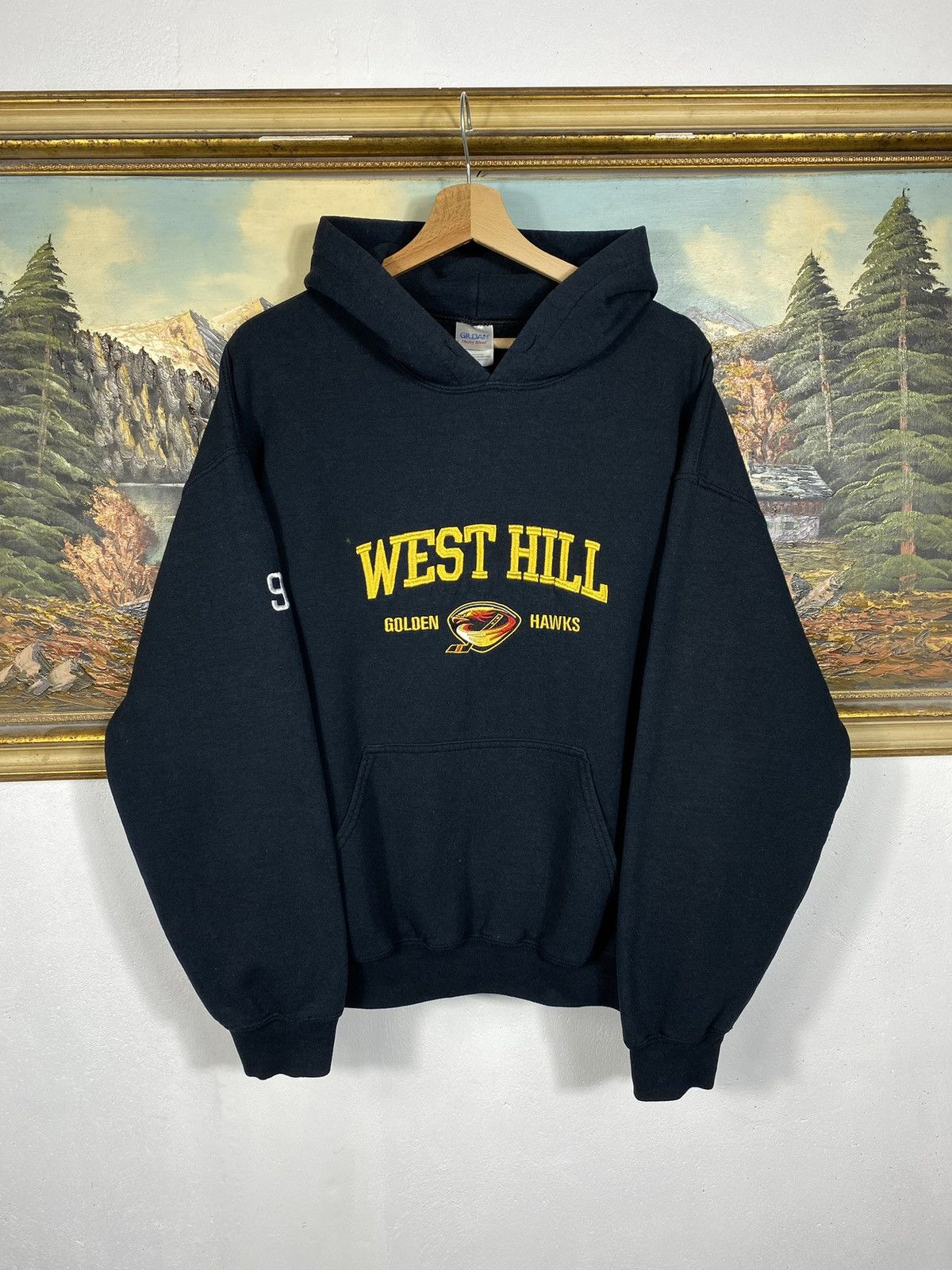 Vintage Vintage Y2k 00s Baggy Oversize Hoodie Sweatshirt West Hill Size US L / EU 52-54 / 3 - 1 Thumbnail