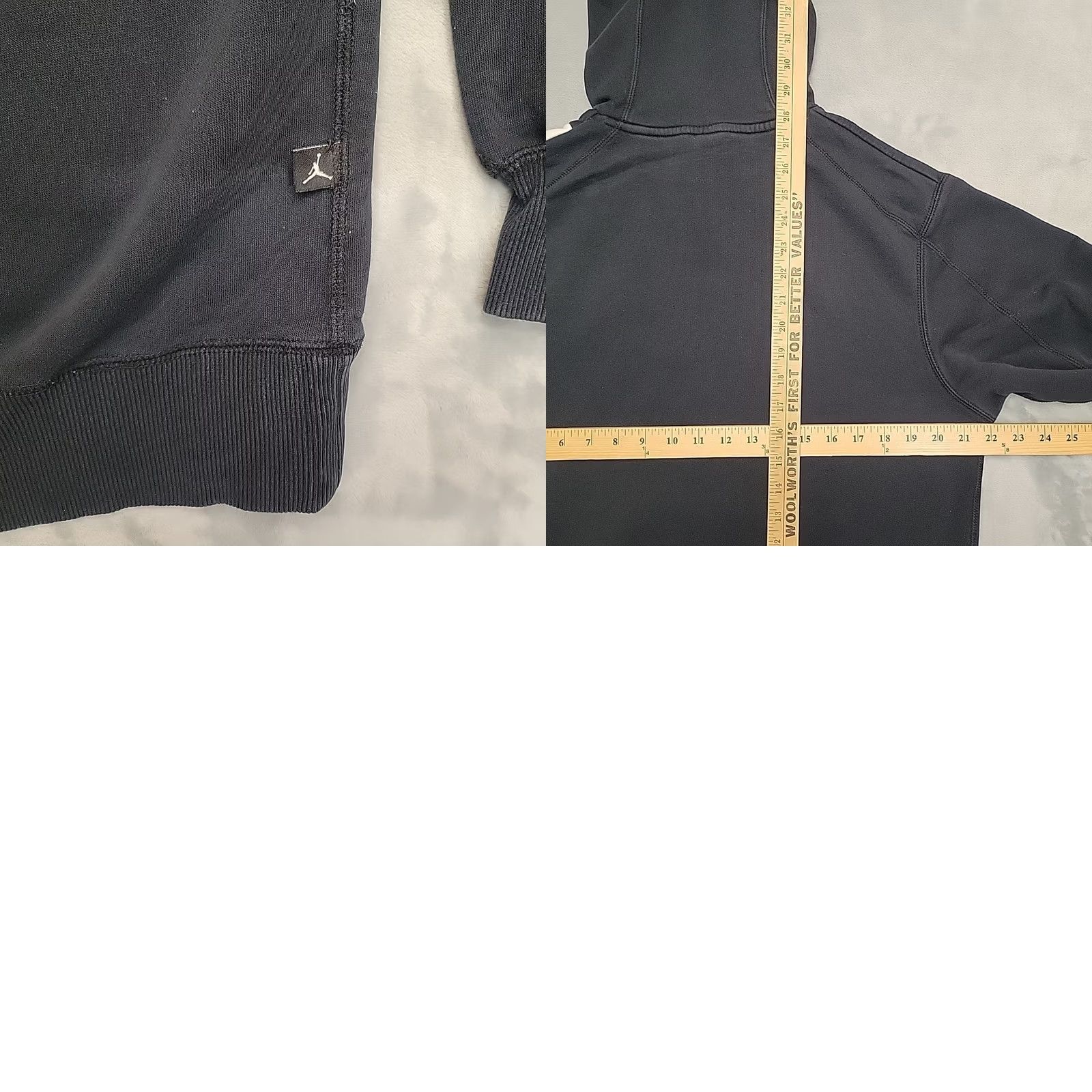 Nike VINTAGE Nike Pullover Mens S Black Air Jordan Hodie Red Fleece Y2K Jumpman Retro Size US S / EU 44-46 / 1 - 8 Thumbnail