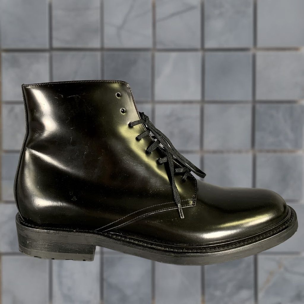 Yves Saint Laurent SAINT LAURENT Black Leather Lace Up Boots Size 8 Men Size US 8 / EU 41 - 1 Thumbnail