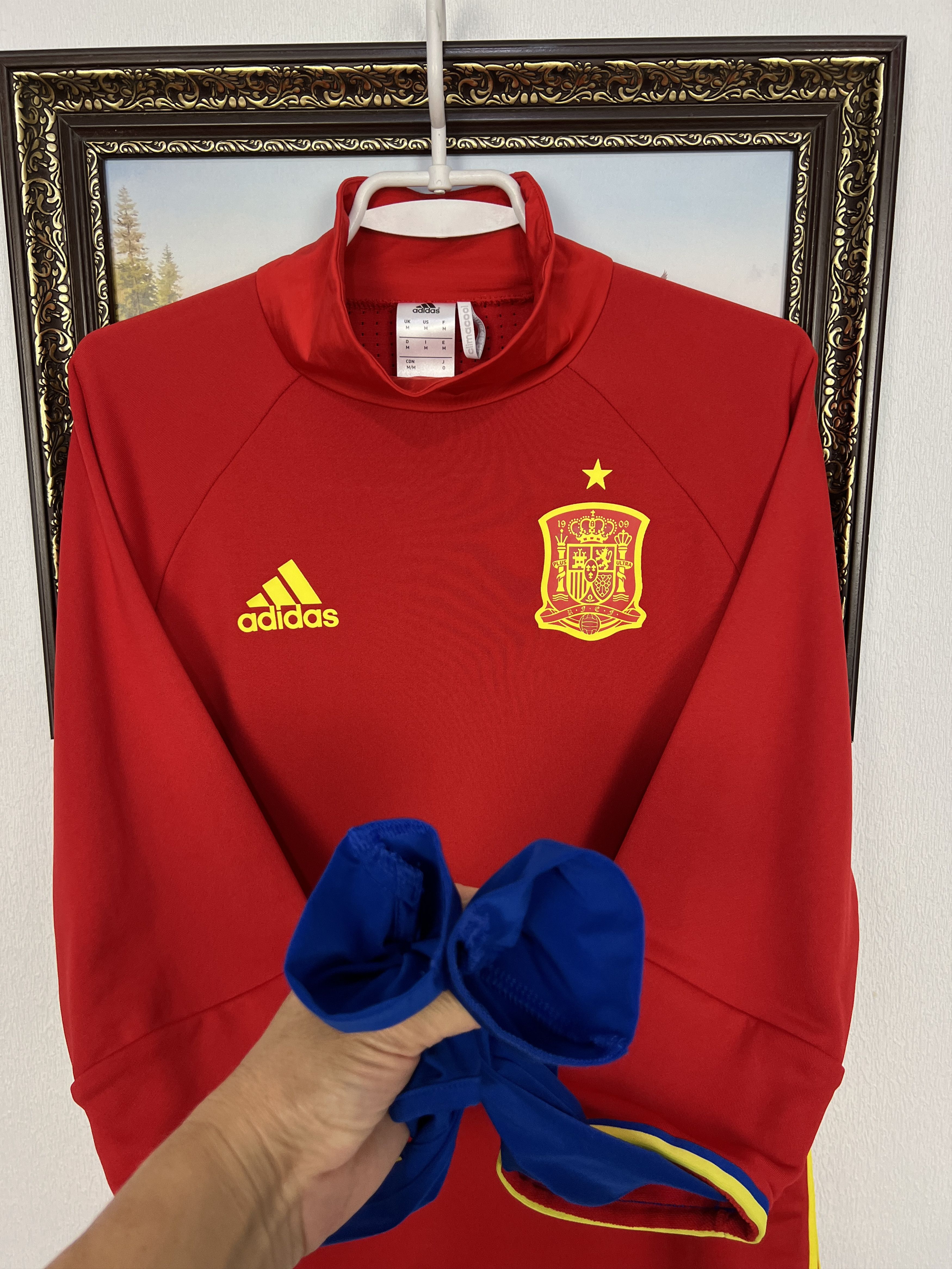 Adidas Adidas Spain Football Train Sweatshirt Soccer Track Top Size US M / EU 48-50 / 2 - 6 Thumbnail