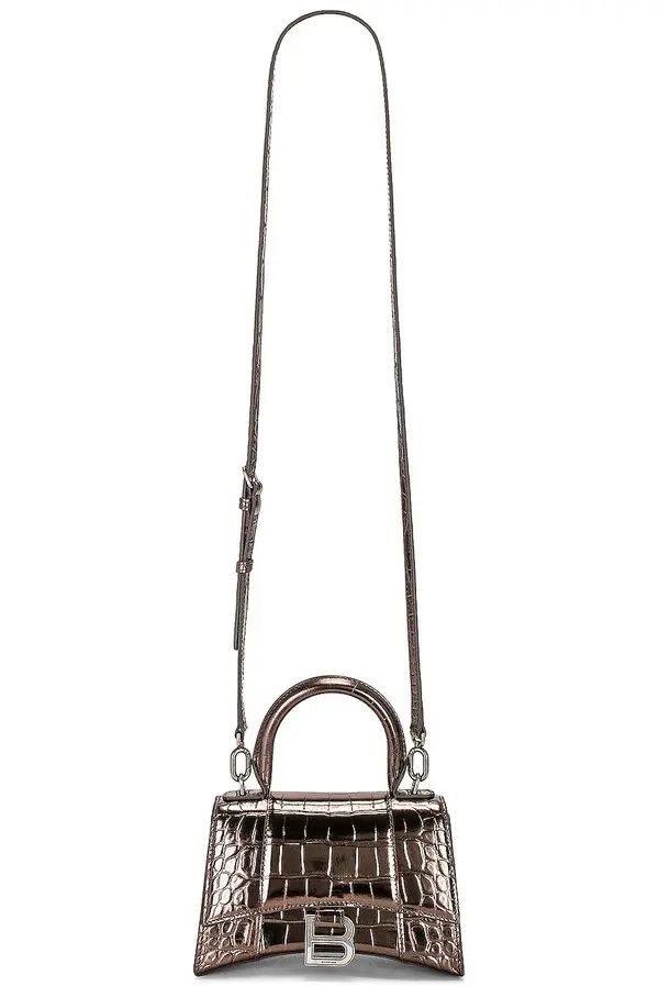 Balenciaga o1mt1gz1024 Size: OS / Handbag Metallized Crocodile Size ONE SIZE - 4 Thumbnail