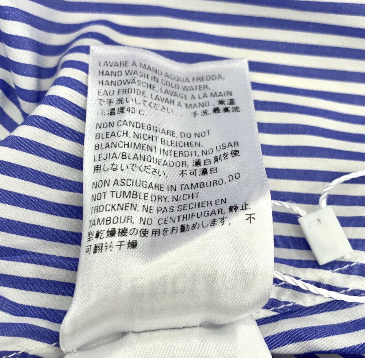 Balenciaga Balenciaga blue striped letter printed long sleeved shirt Size US S / EU 44-46 / 1 - 7 Thumbnail