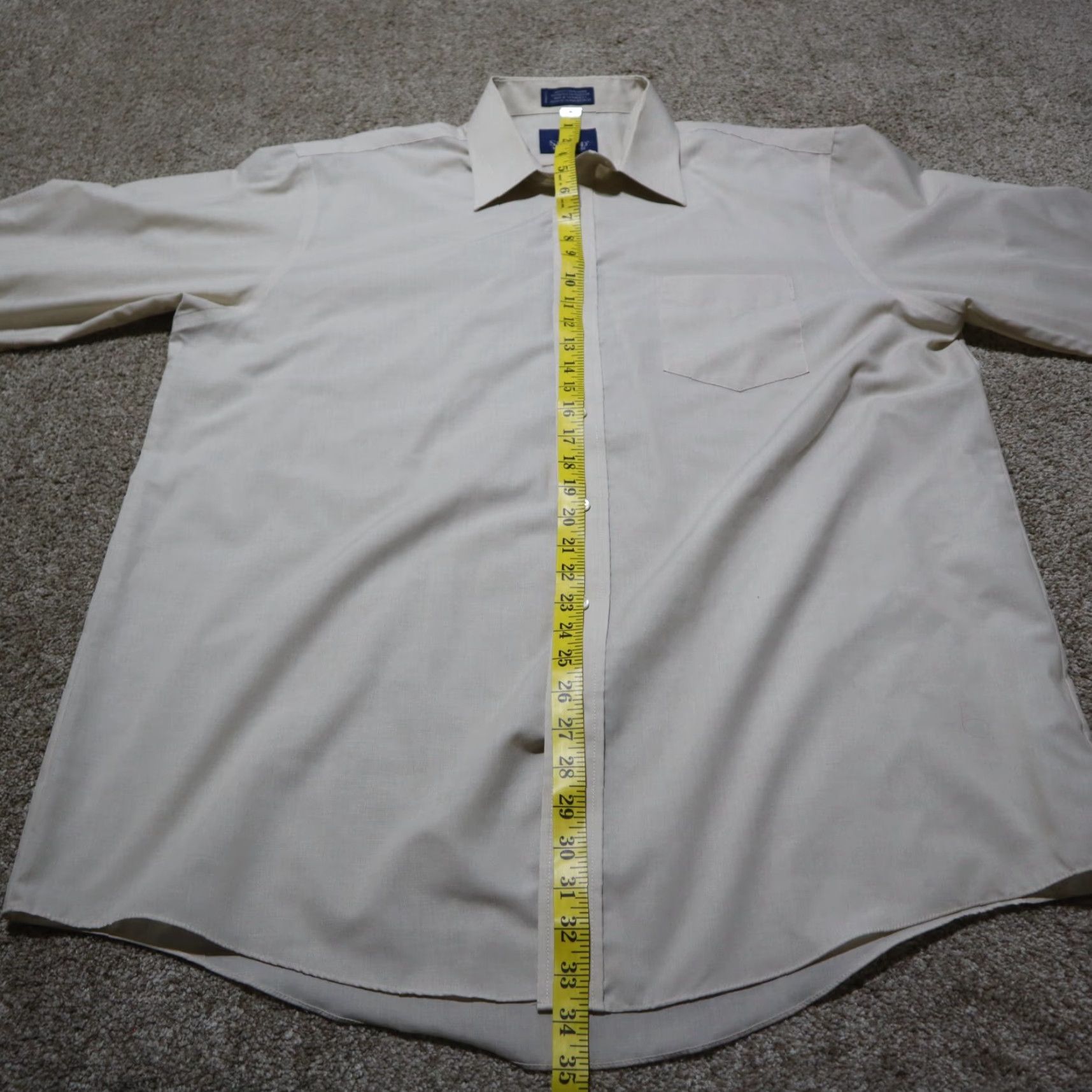 Stafford Stafford Shirt Button-Up Long Sleeve Travel Casual Brown 17.5 Mens Size 17.5 Cotton Blend Pockets Size US XXL / EU 58 / 5 - 5 Thumbnail
