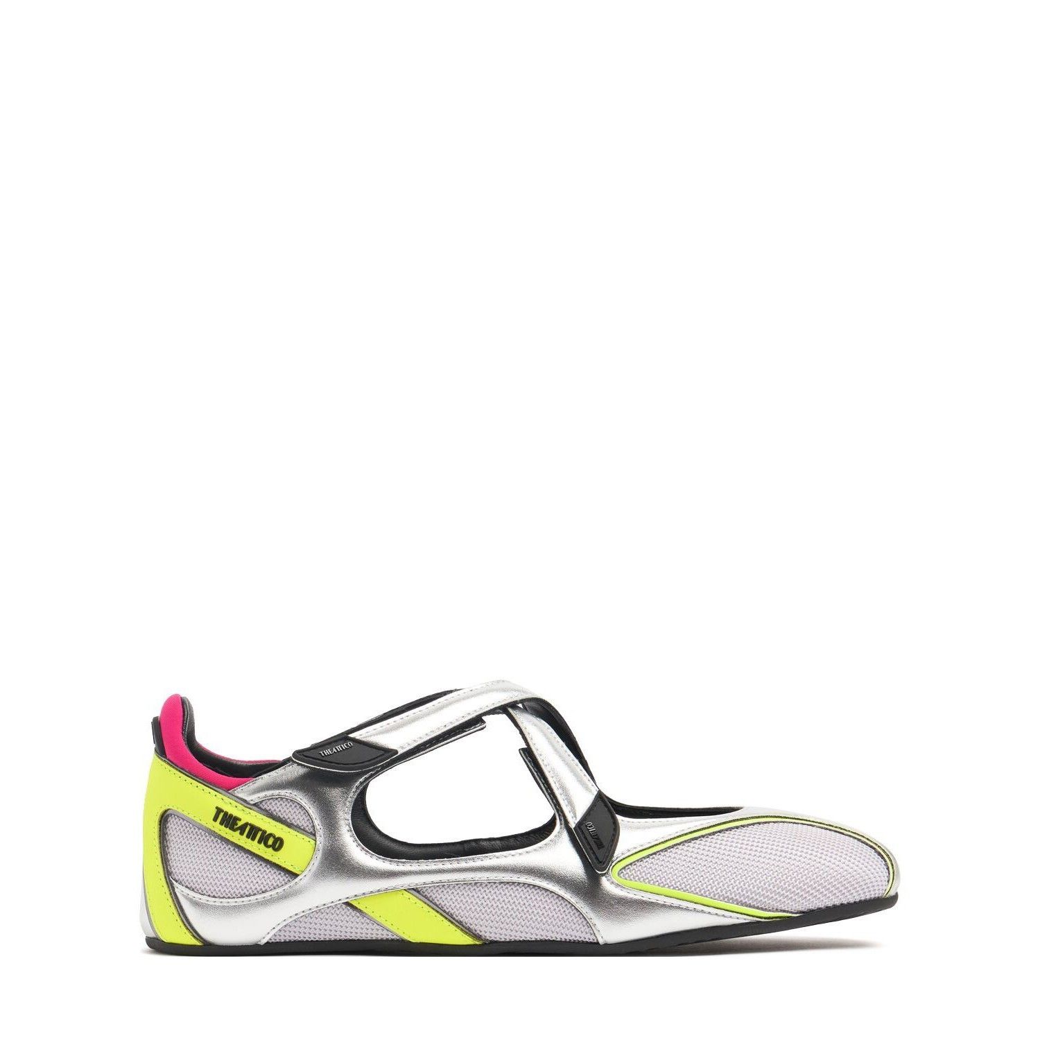 THE ATTICO Floor 01 Silver/Multi Ballerina Flats New & Authe