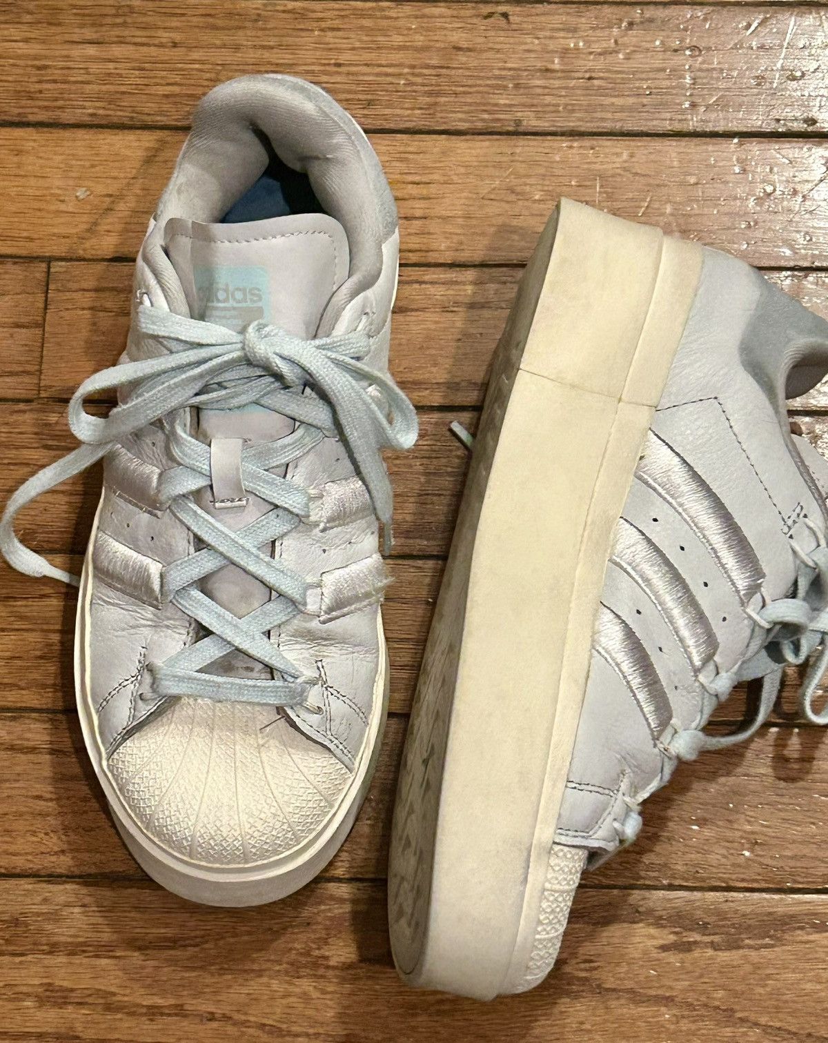 Adidas Adidas Original Superstar Bonega White Almost Blue 2022 Size US 8 / IT 38 - 6 Thumbnail