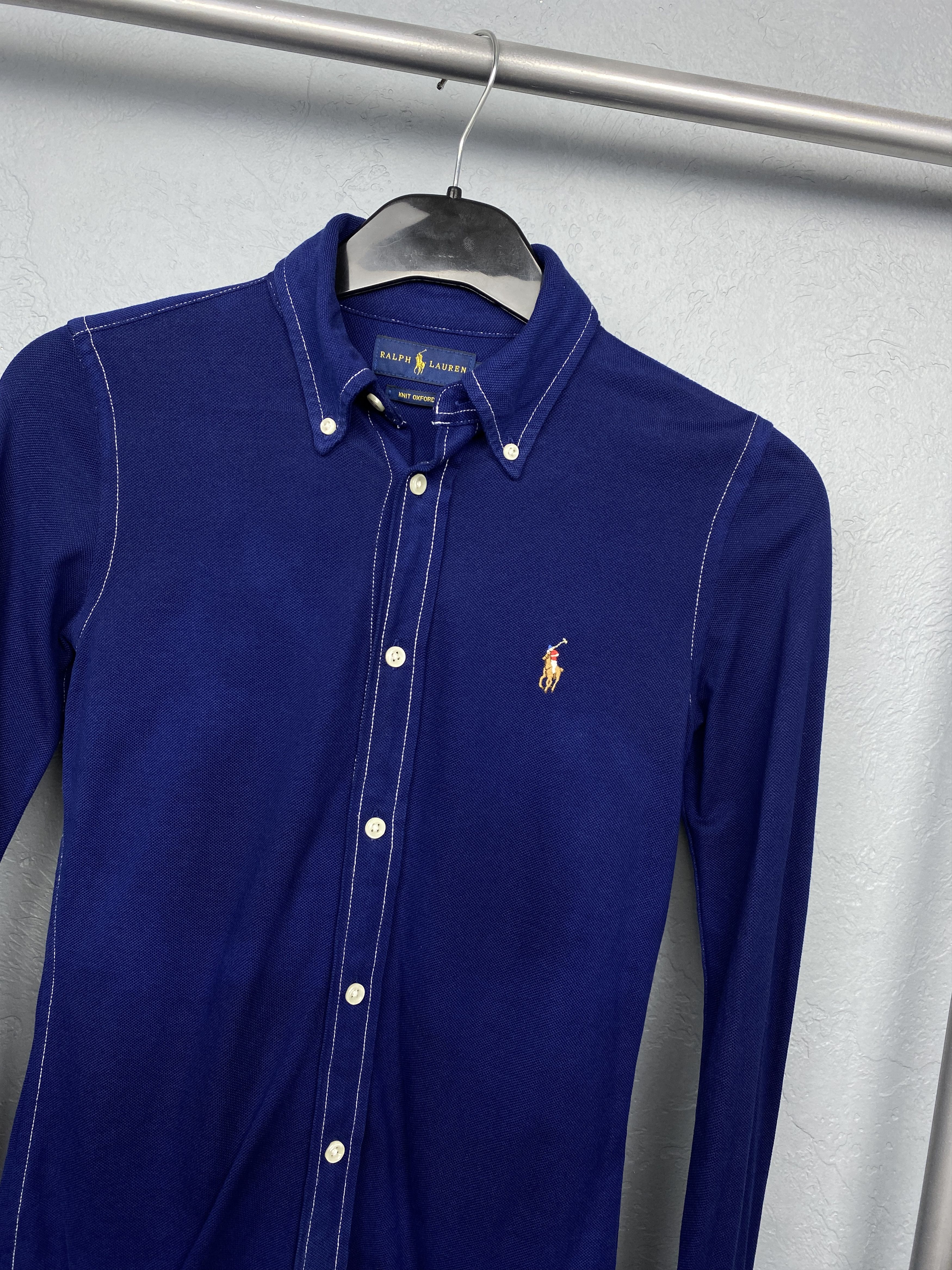Polo Ralph Lauren Polo Ralph Lauren Mens Knit Oxford Long Sleeve Shirt Size US XXS / EU 40 - 2 Thumbnail