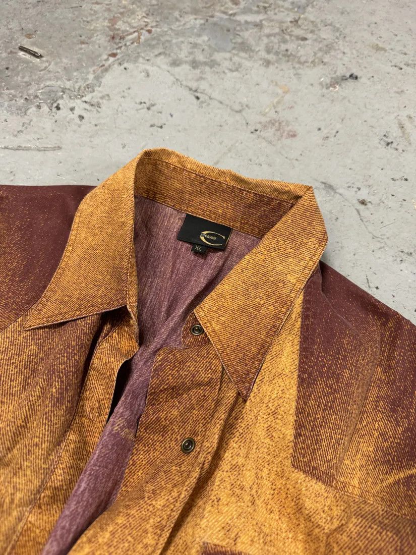 Designer × Roberto Cavalli × Vintage SS2004 Cavalli Sunset Purple & Orange Vitality Shirt Size US XS / EU 42 / 0 - 5 Thumbnail