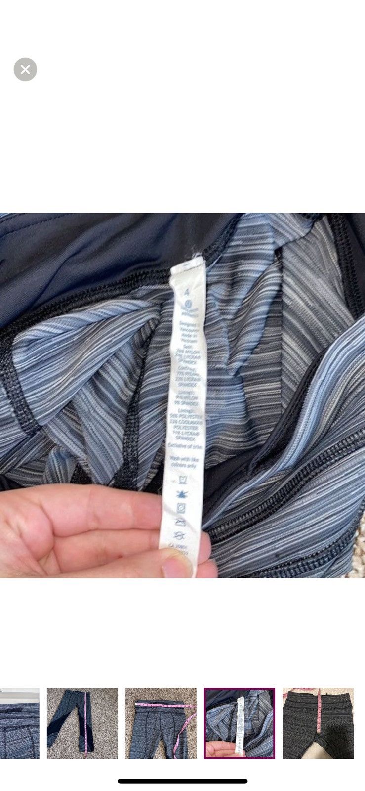 Lululemon Lululemon run inspire crop II Leggings with mesh size 4 Size 27" / US 4 / IT 40 - 8 Thumbnail